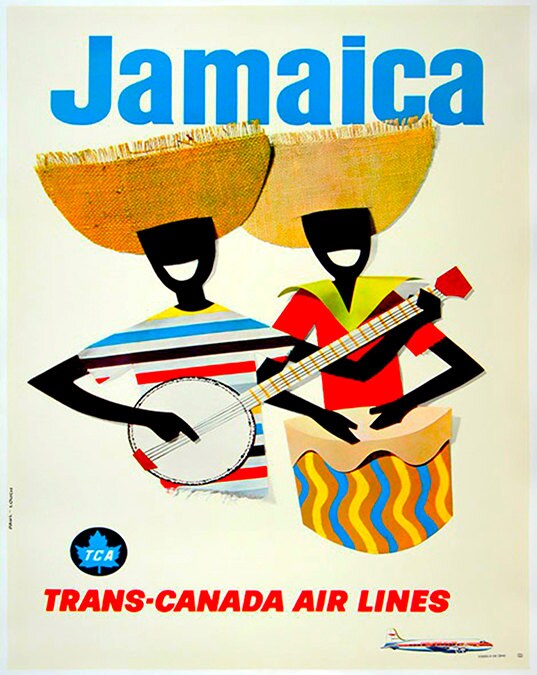 Jamaica Travel Decor Caribbean Art Poster Retro Print (XR153)