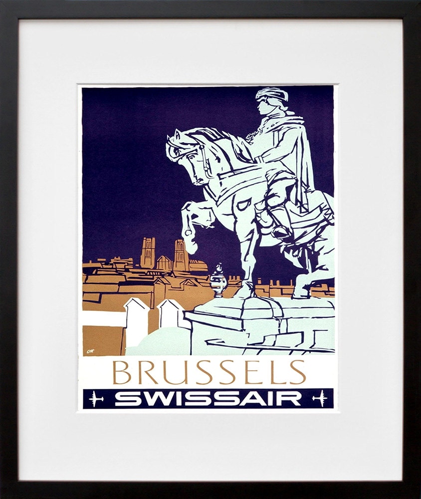 Brussels Art Retro Poster Art Belgium Travel Poster Wall Art Print (ZT515)