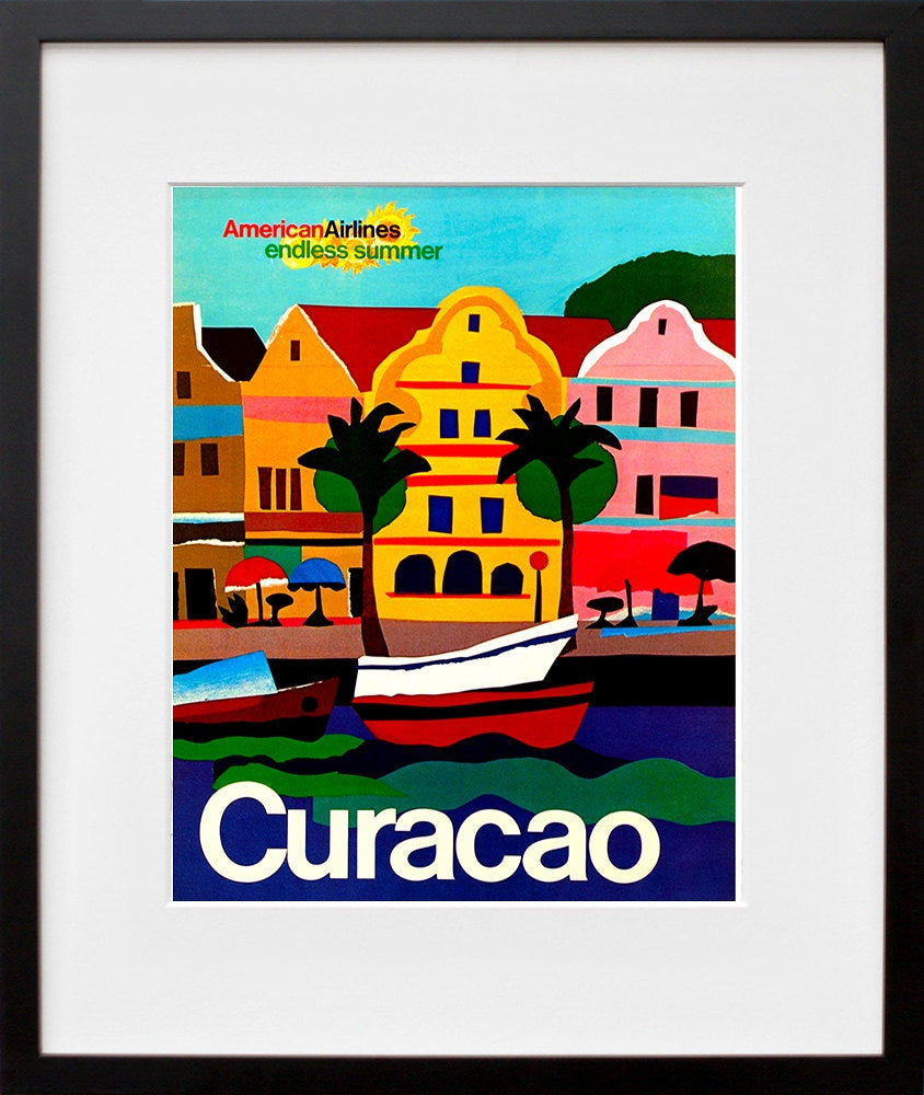 Curacao Art Retro Poster Art Travel Poster Wall Art Print (ZT499)