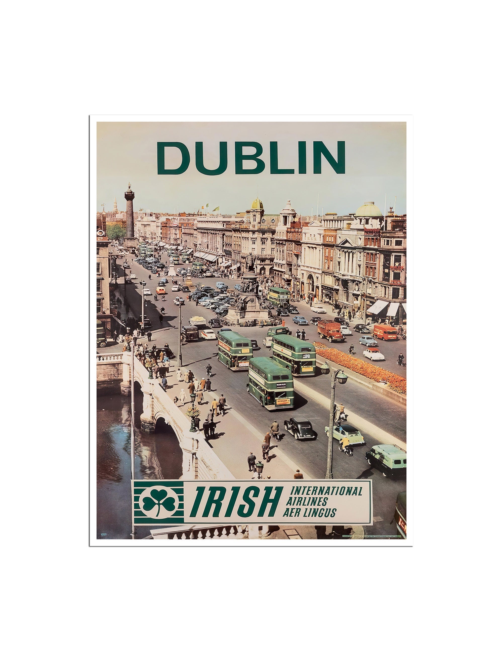 Vintage Dublin Art Ireland Travel Poster Irish Art (H1576)