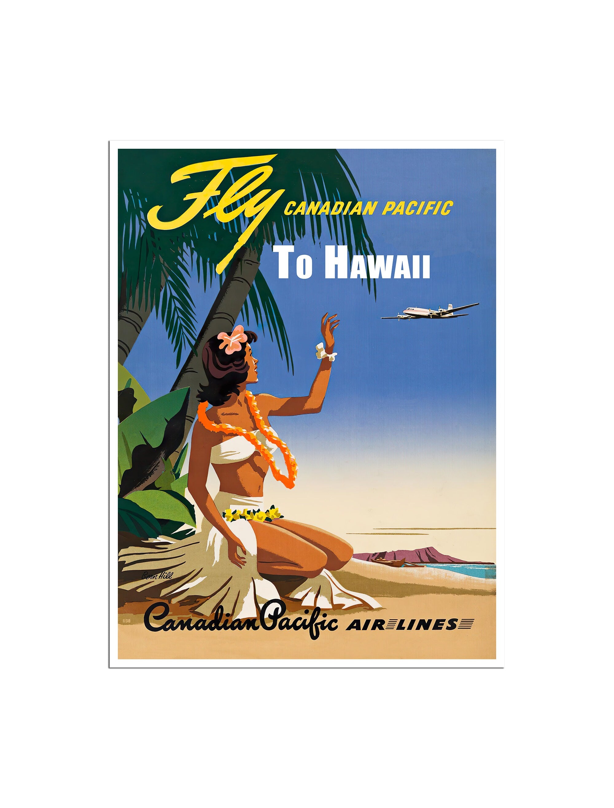Hawaii Travel Poster Vintage Hawaiian Art Tourism Print (XR4607)