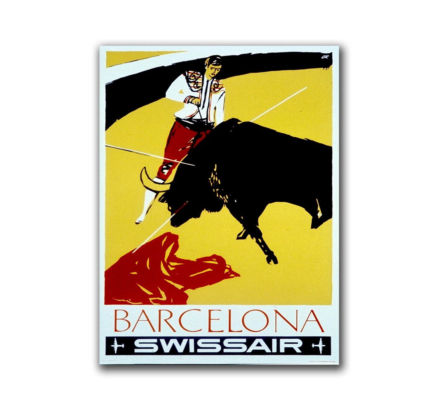 Spain Travel Poster Wall Art Bullfighter Print Sports Spanish Decor (H127)