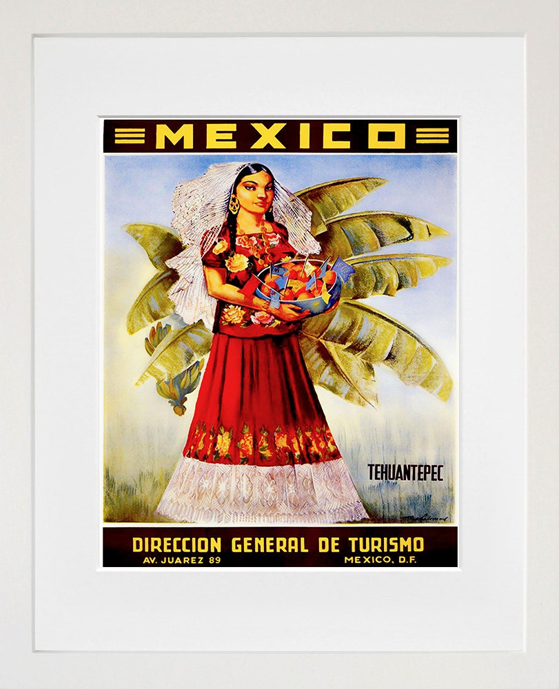 Mexico Travel Poster Home Decor Mexican Wall Art Print (ZT539)