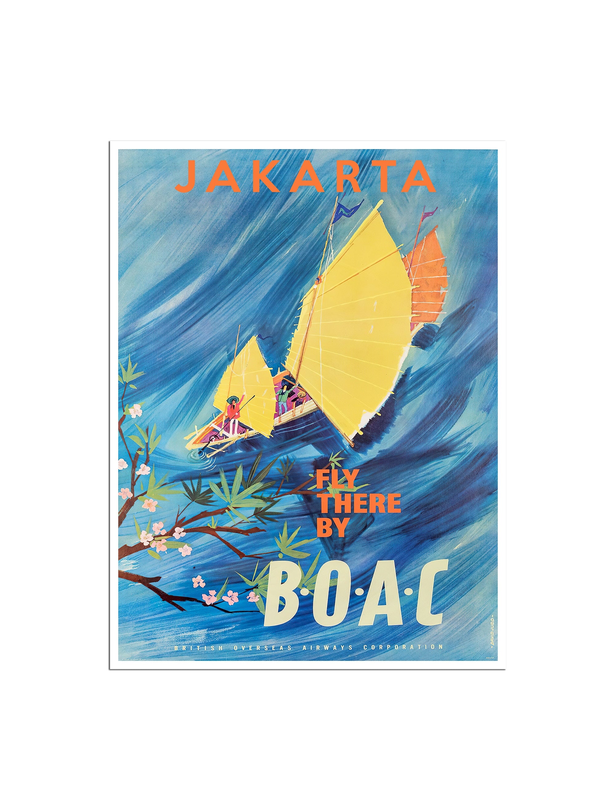 Jakarta Travel Poster Indonesia Art Home Decor Indonesian Print (XR4711)