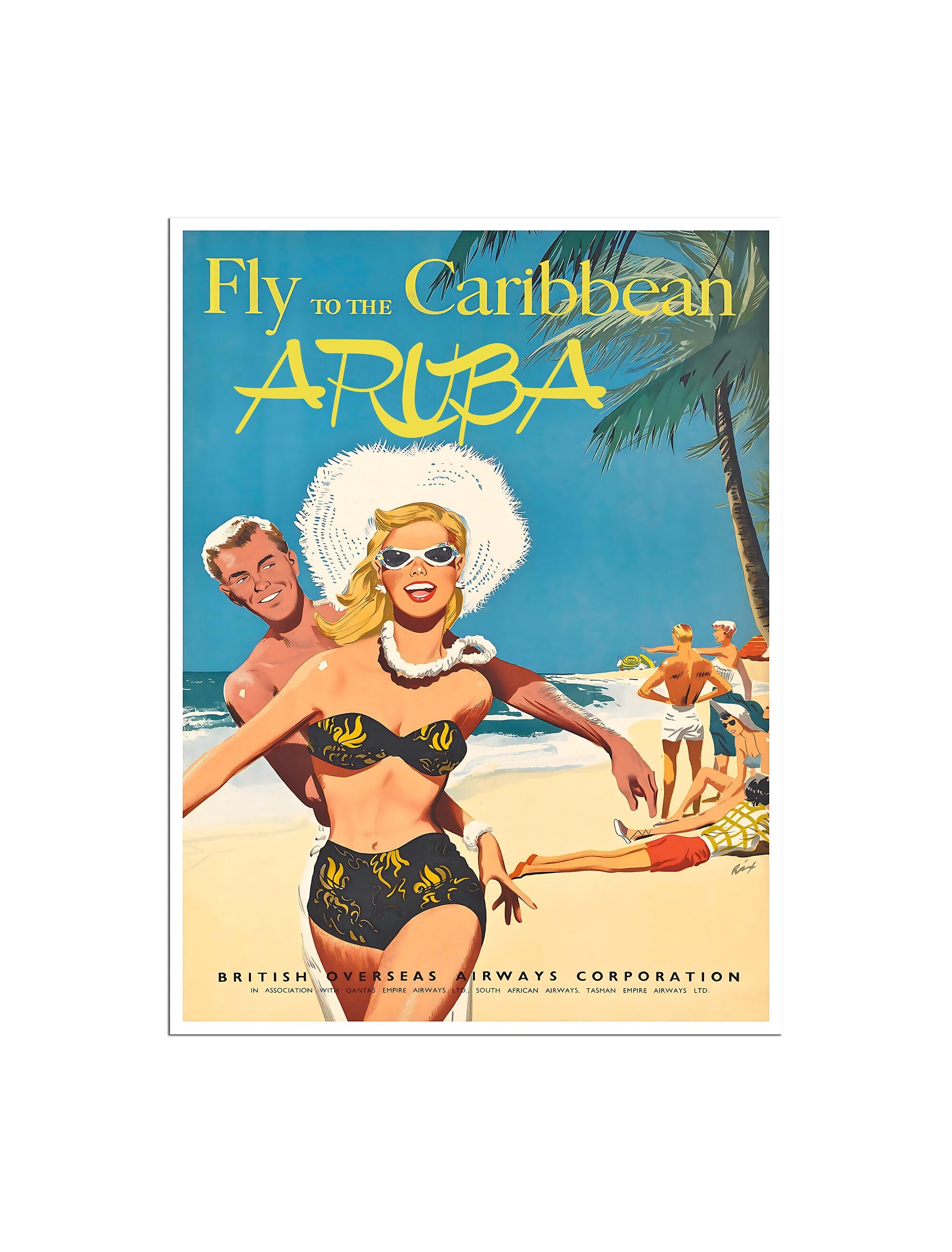 Aruba Travel Poster Vintage Aruba Art Wall Decor Retro Print (XR4702)