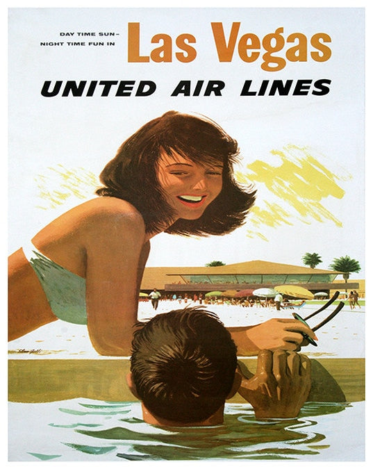 Las Vegas Vintage Travel Poster Wall Art Print (ZT551)