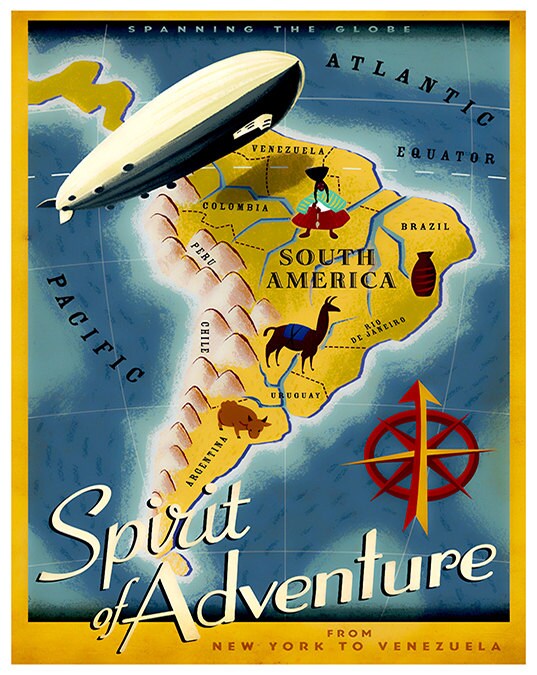 South America Venezuela Vintage Travel Poster Wall Art Print (ZT409)