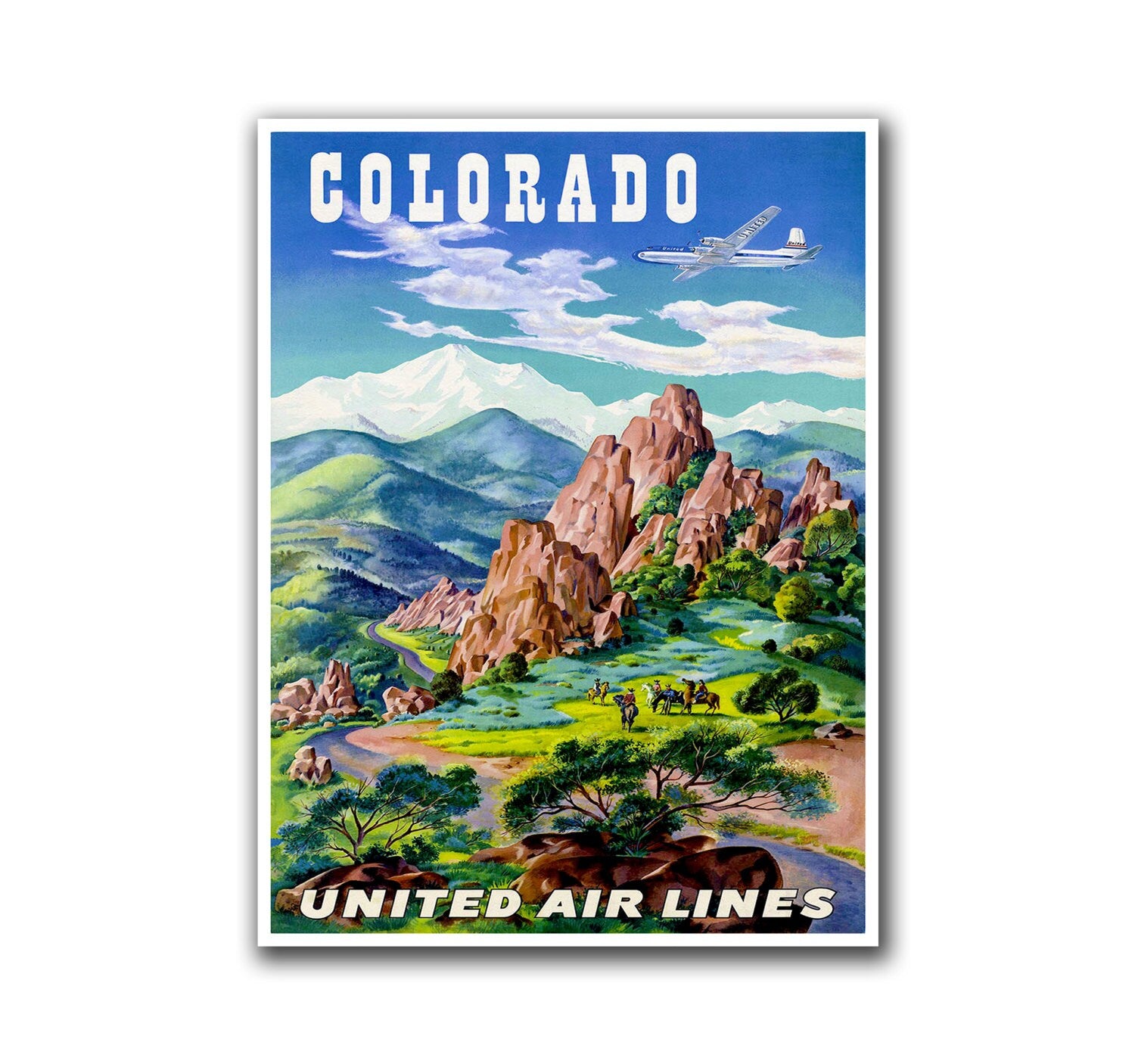 Retro Travel Art Colorado Sports Poster Home Decor Vintage Print (H111)