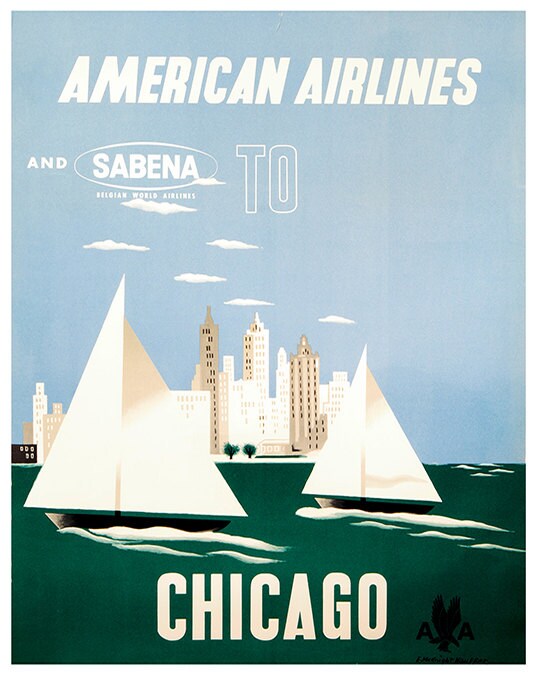 Chicago Travel Art Sign Wall Decor Poster Print (XR289)