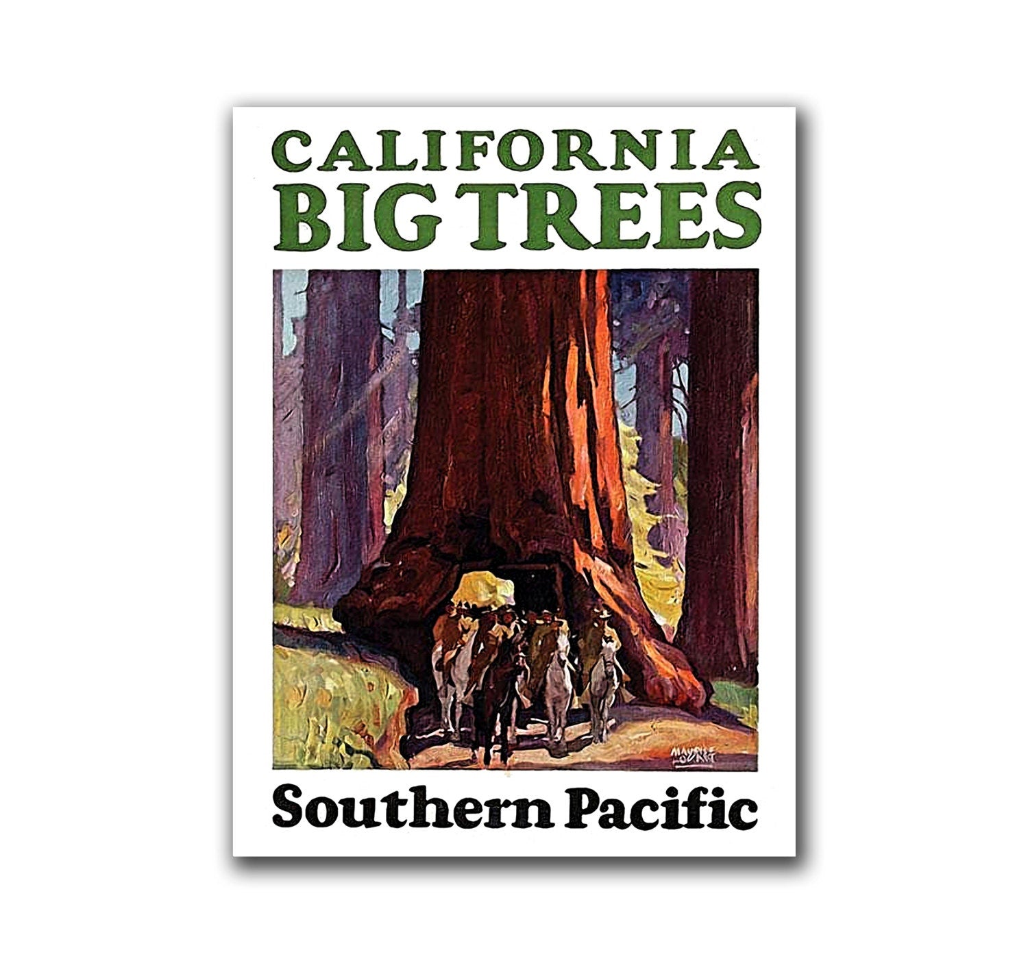 California Travel Poster Hiking Art Nature Print (H271)