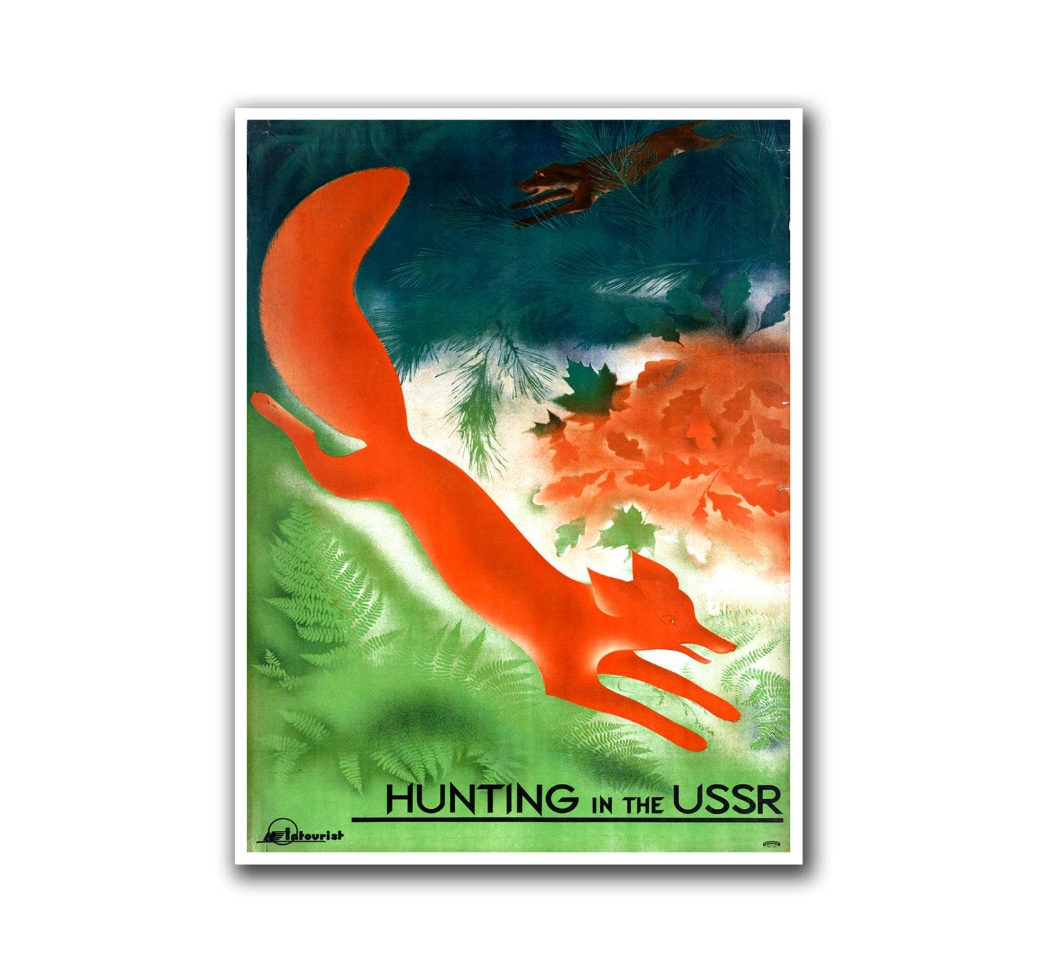 Russia Hunting Travel Poster Print Sports Wall Art (H249)