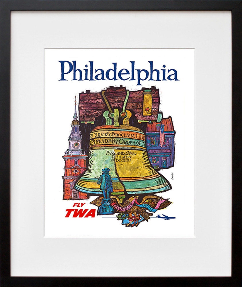Philadelphia Art Vintage Travel Poster Print Pennsylvania Home Wall Decor (XR407)