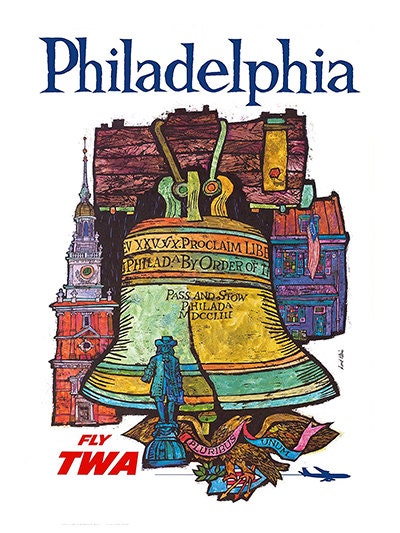 Philadelphia Art Vintage Travel Poster Print Pennsylvania Home Wall Decor (XR407)