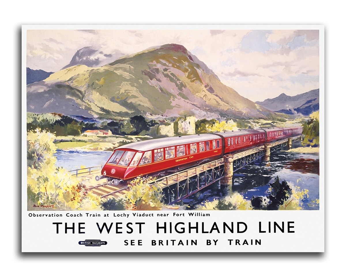 Locomotive Decor Travel Poster Railroad Art Train Print (XR702)