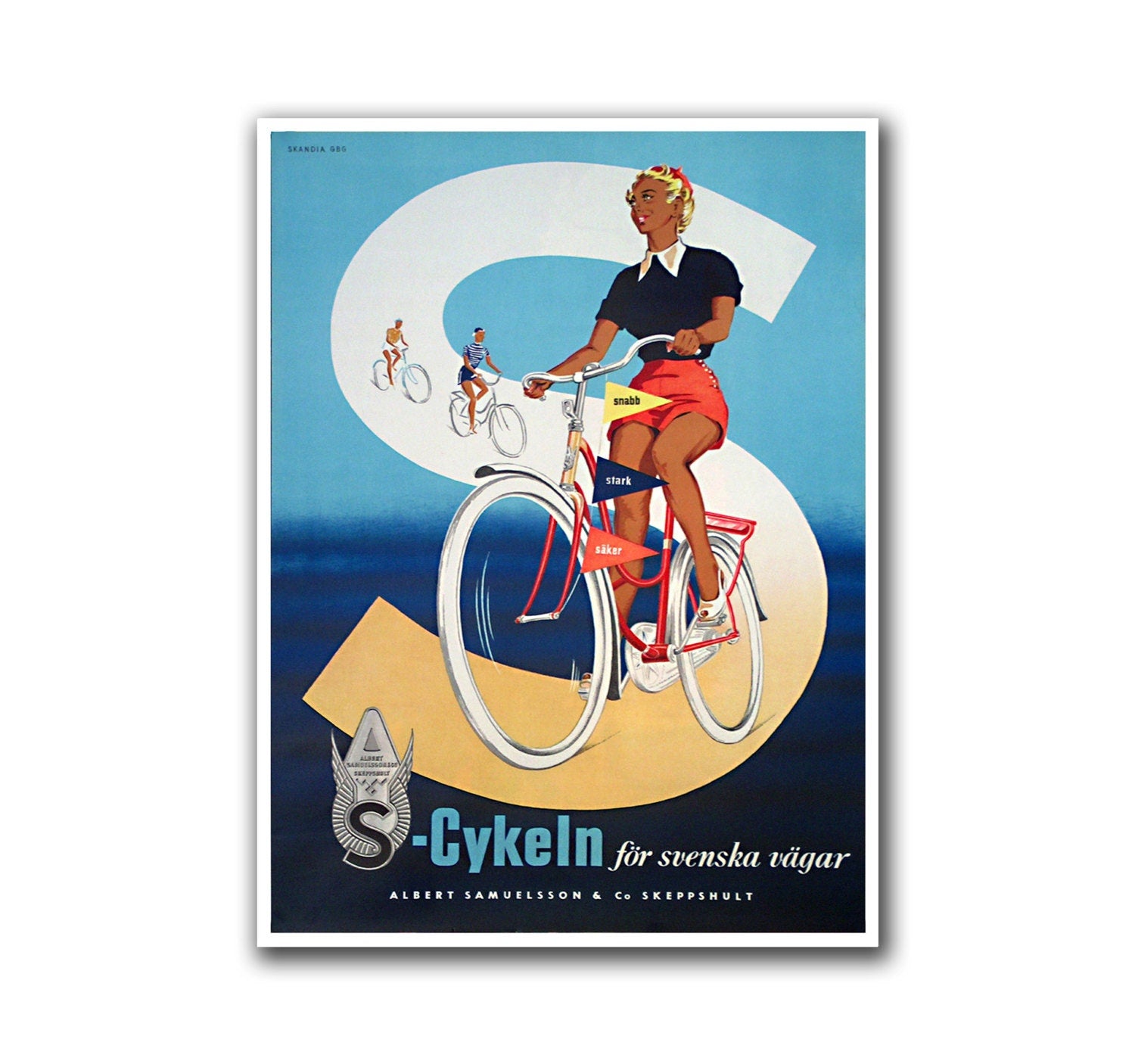 Bicycle Decor Cycling Poster Retro Bike Art Vintage Print (H279)