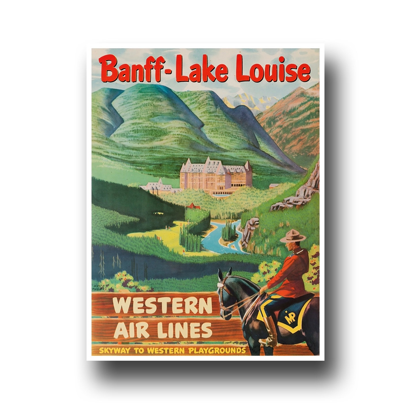 Banff Art Print Travel Poster Vintage Home Decor (XR876)