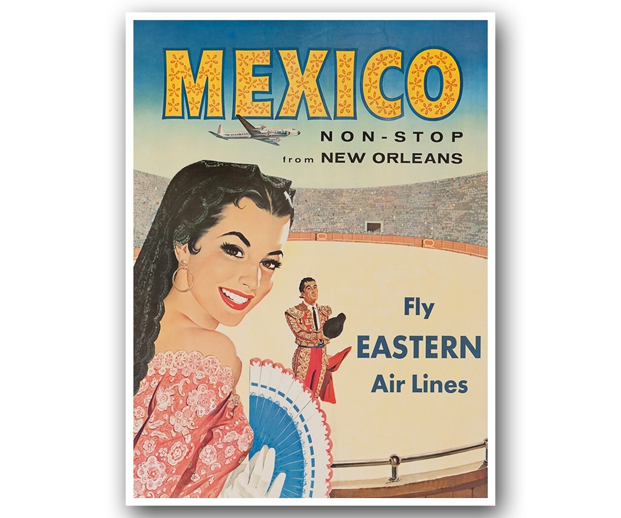 Mexico Gift Art Print Travel Poster Vintage Mexican Home Decor (XR865)