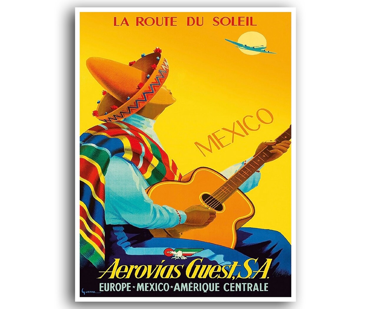 Travel Art Mexico Print Poster Mexican Vintage Home Decor (XR855)