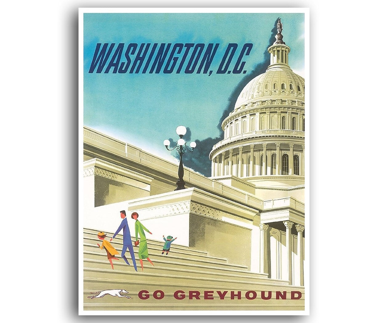Washington DC Travel Poster Art Wall Decor Vintage Print (XR864)