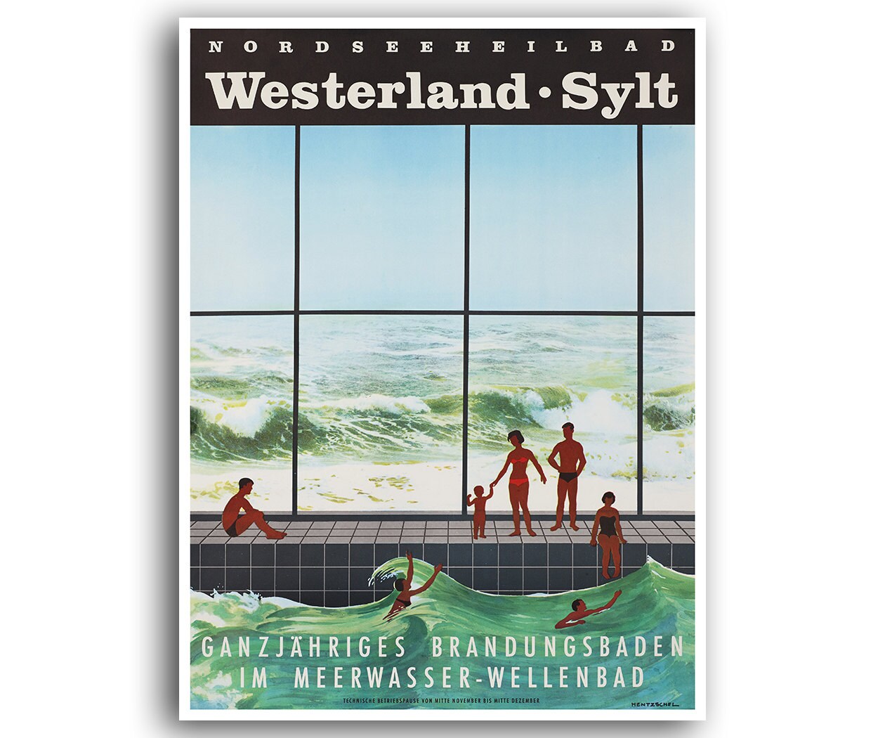 Westerland Germany Retro Art Print Travel Poster Home Decor (XR812)