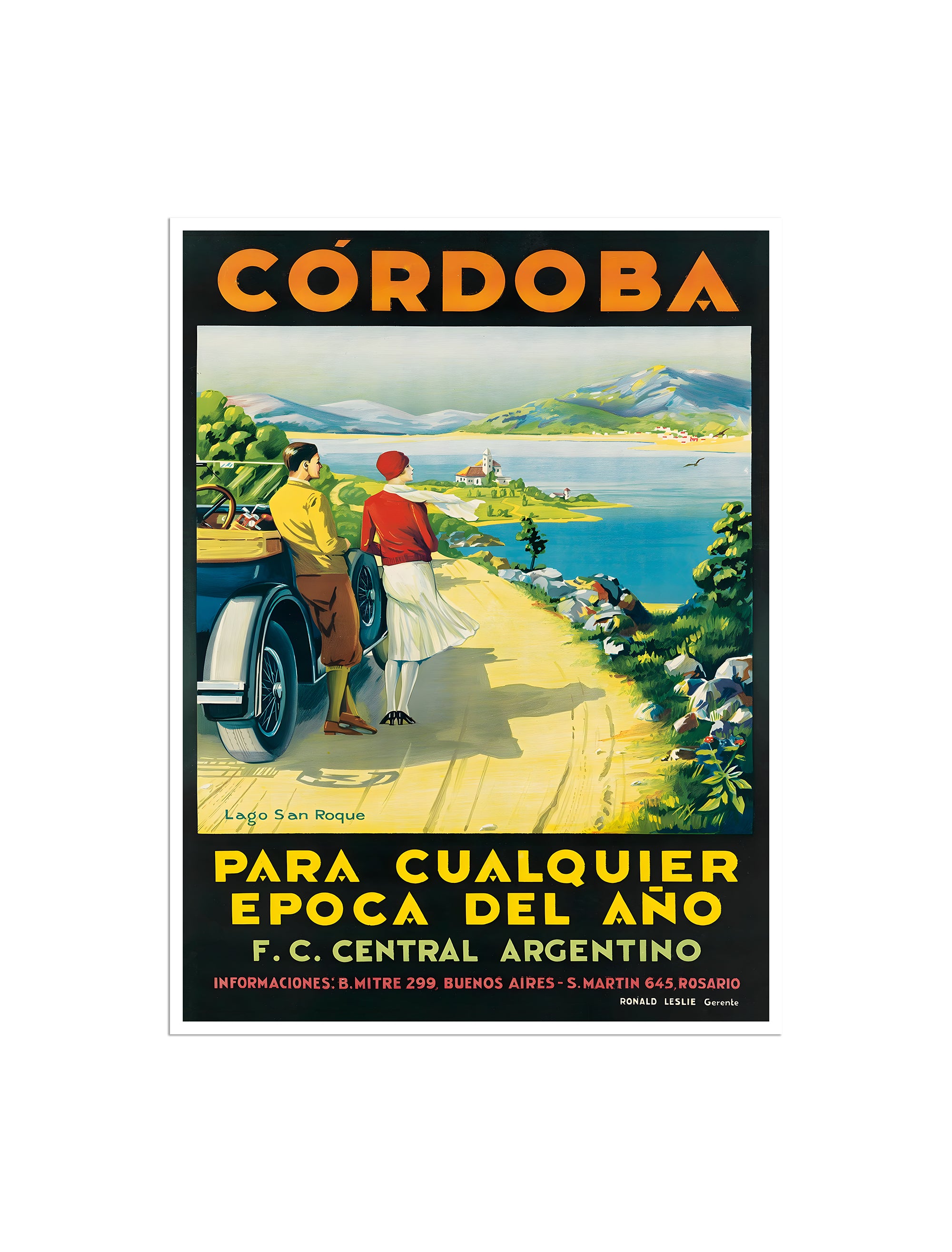 Cordoba Art Print Argentina Travel Poster Vintage (XR5049)