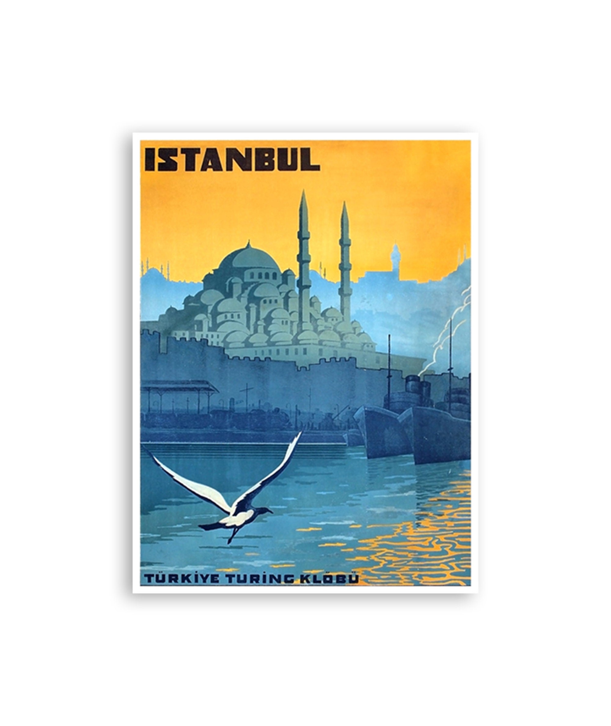 Istanbul Travel Poster Turkey City Print Turkish Art (XR1215)a