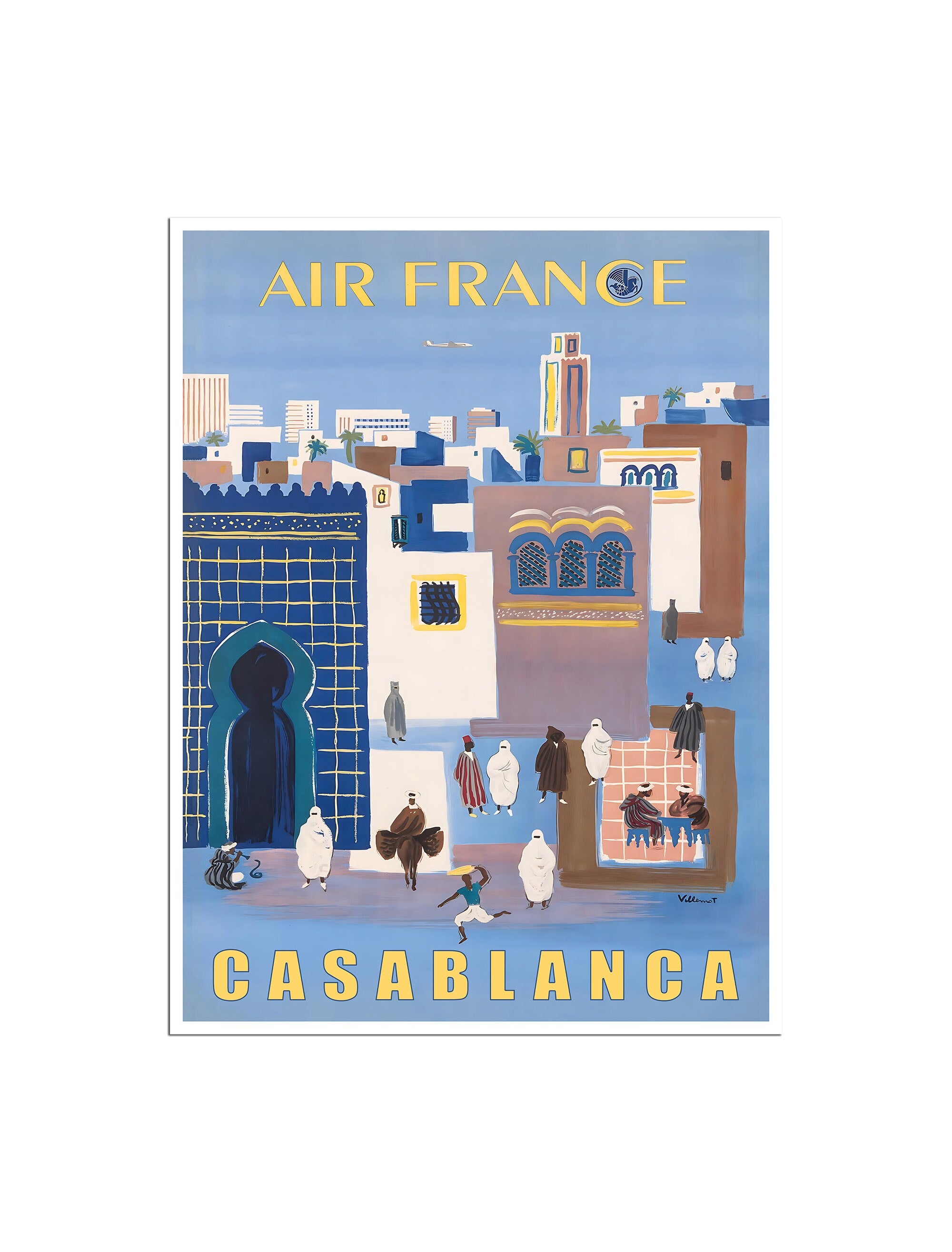 Casablanca Art Morocco Travel Poster Africa Print Decorative Sign (XR4753)