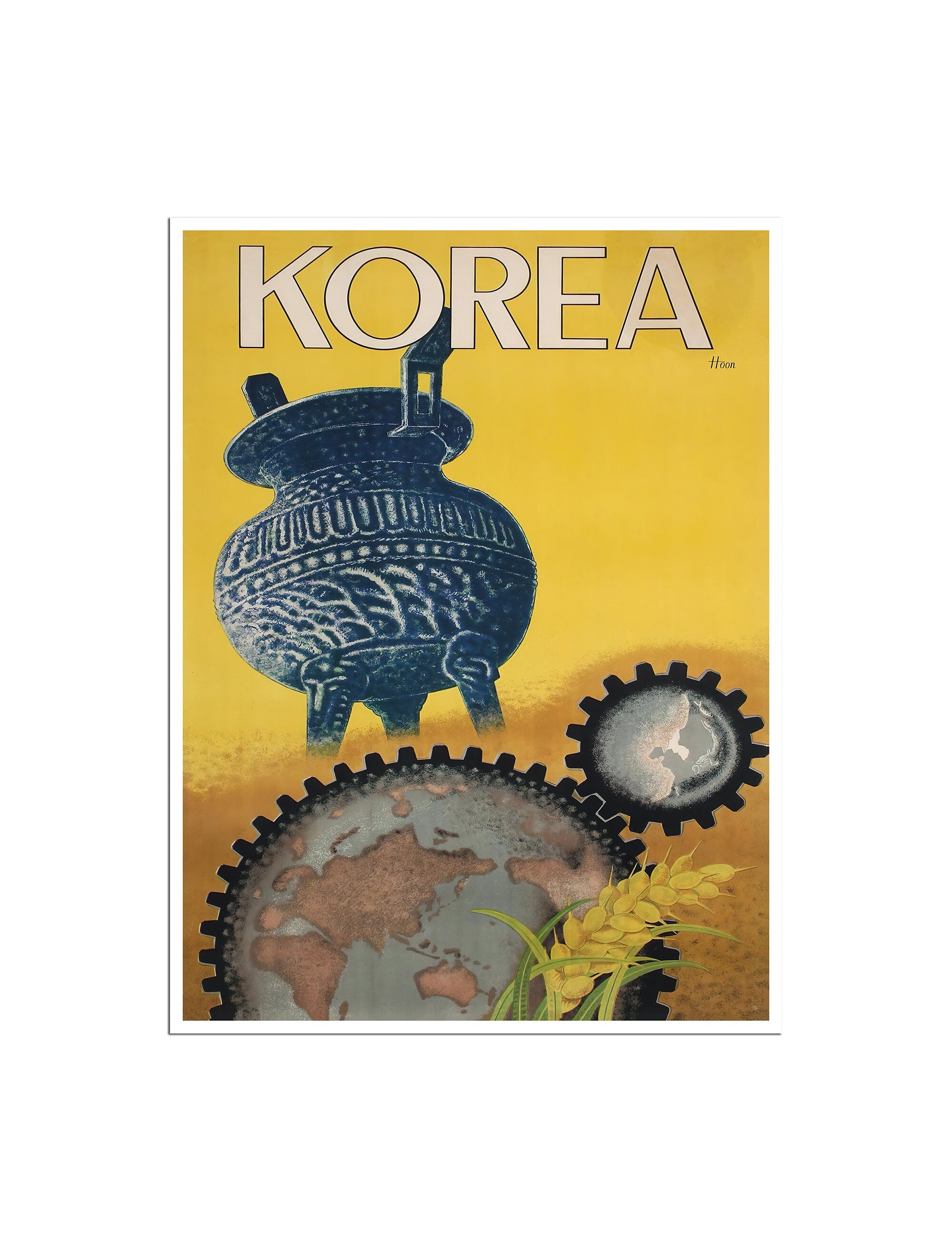 Korea Travel Poster Asian Art Vintage Print Korean Gift (XR4736)