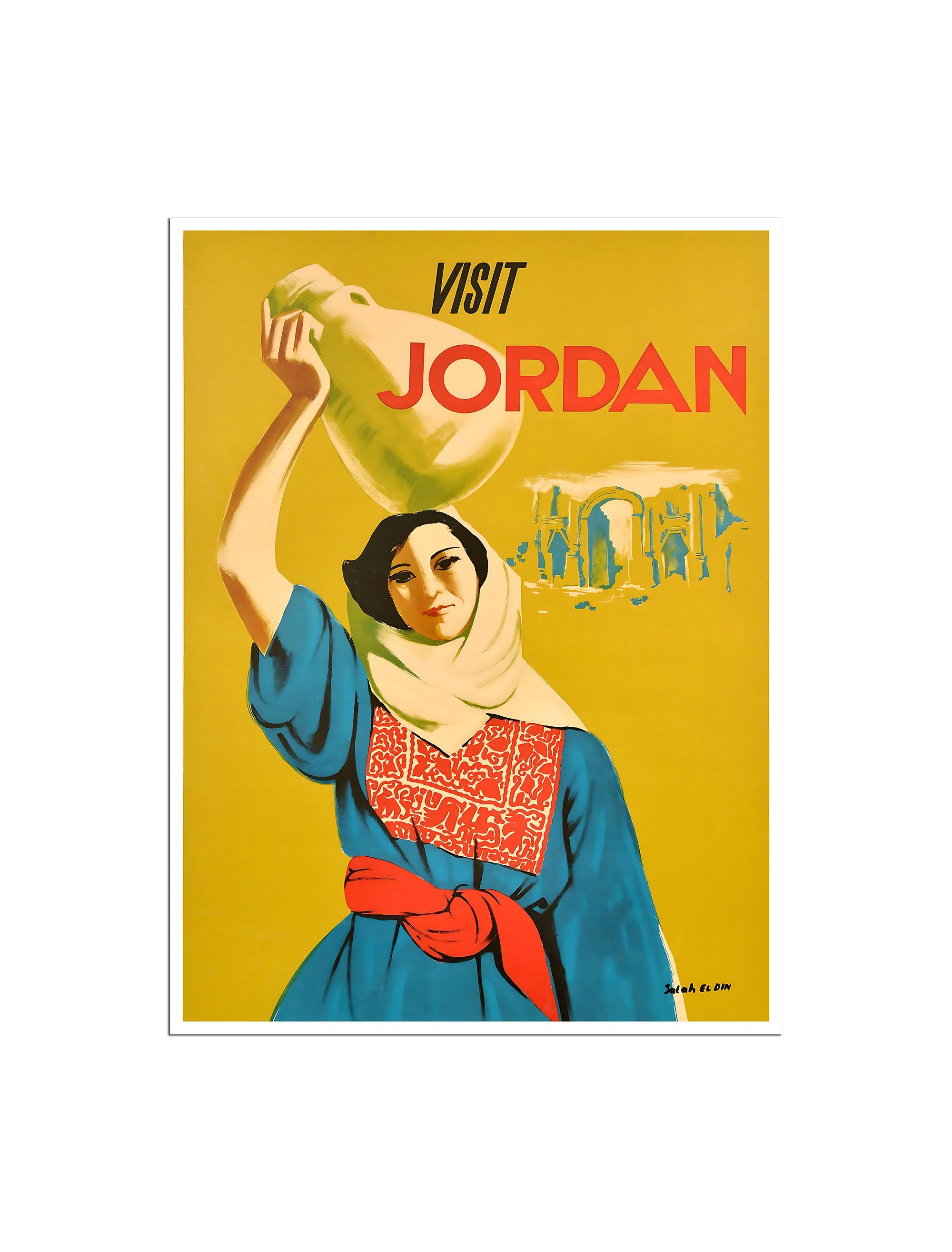 Jordan Travel Poster Asia Souvenir Print Wall Art (XR4799)