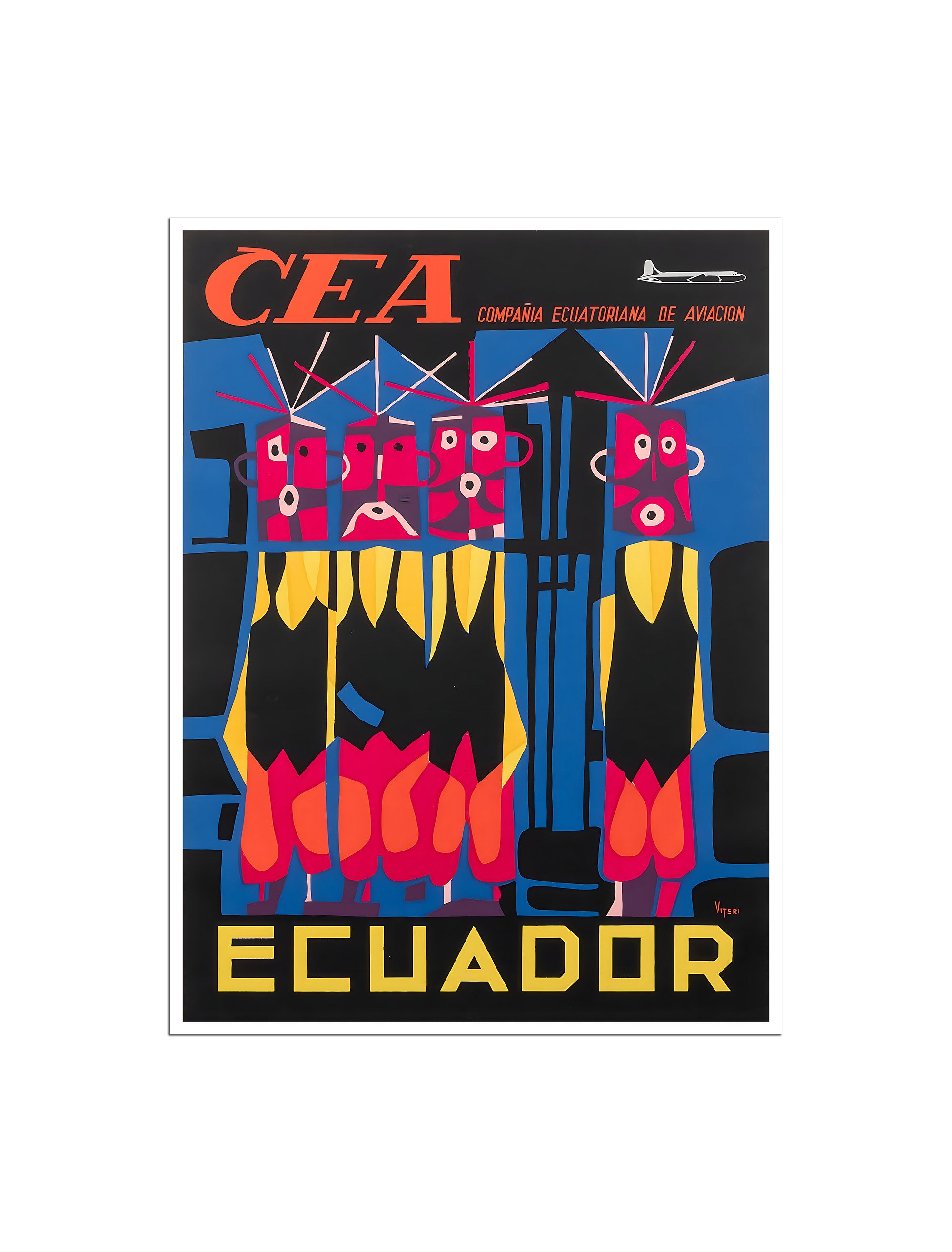 Ecuador Travel Art Vintage South America Poster Print (XR4749)