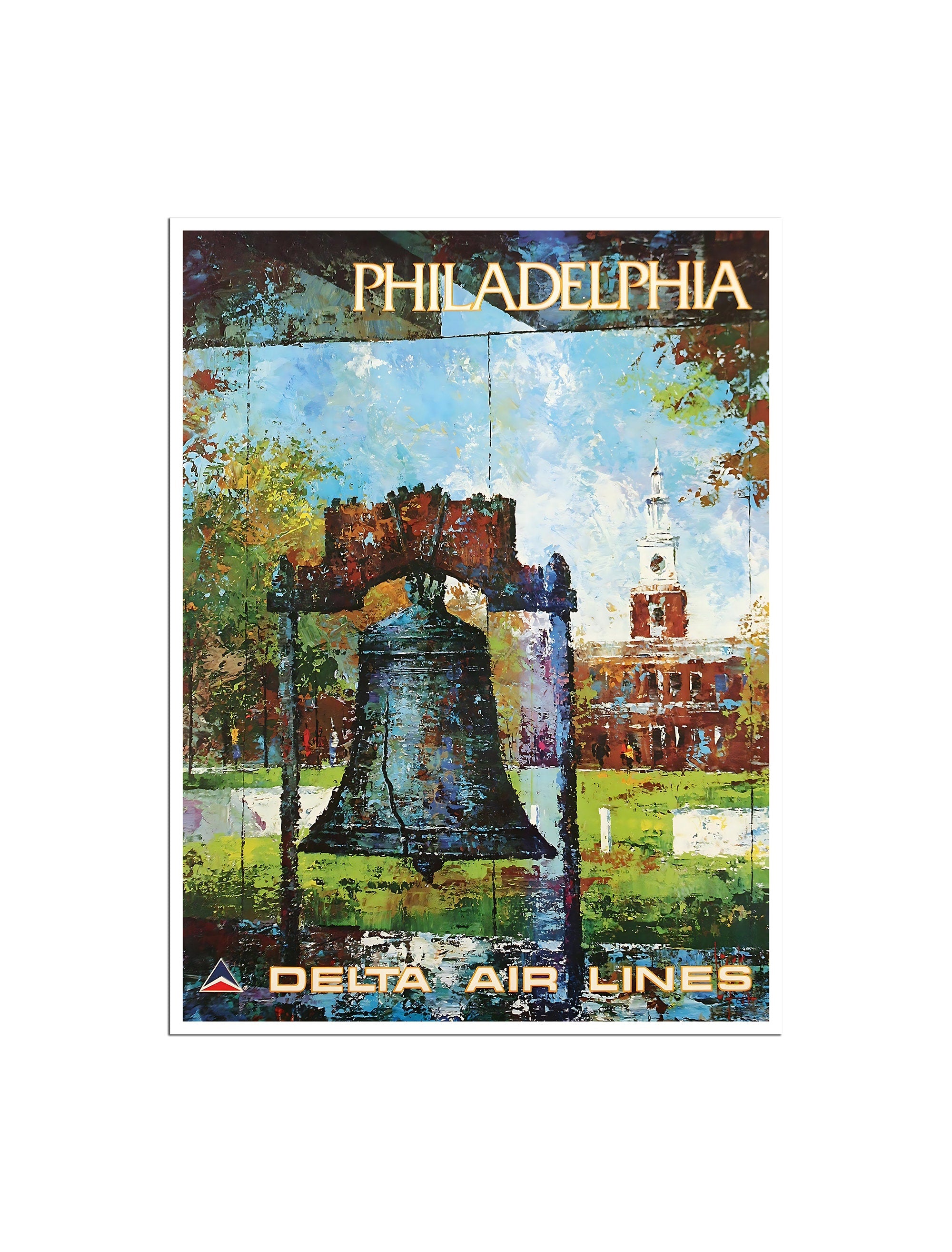 Liberty Bell Art Vintage Pennsylvania Print Philadelphia Travel Poster (XR4812)