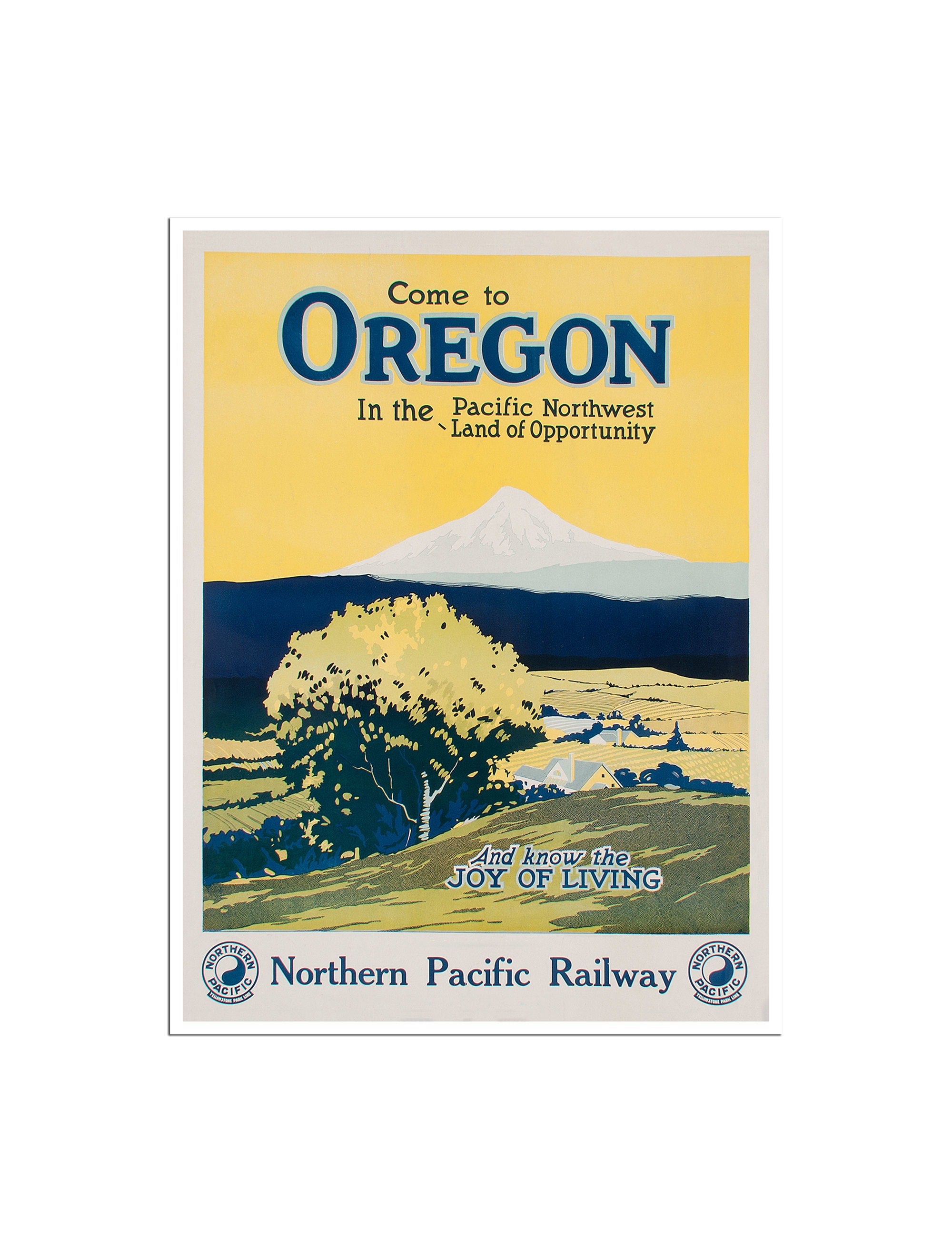 Oregon Travel Poster Vintage Railroad Art Oregonian Print Gift (XR3208)