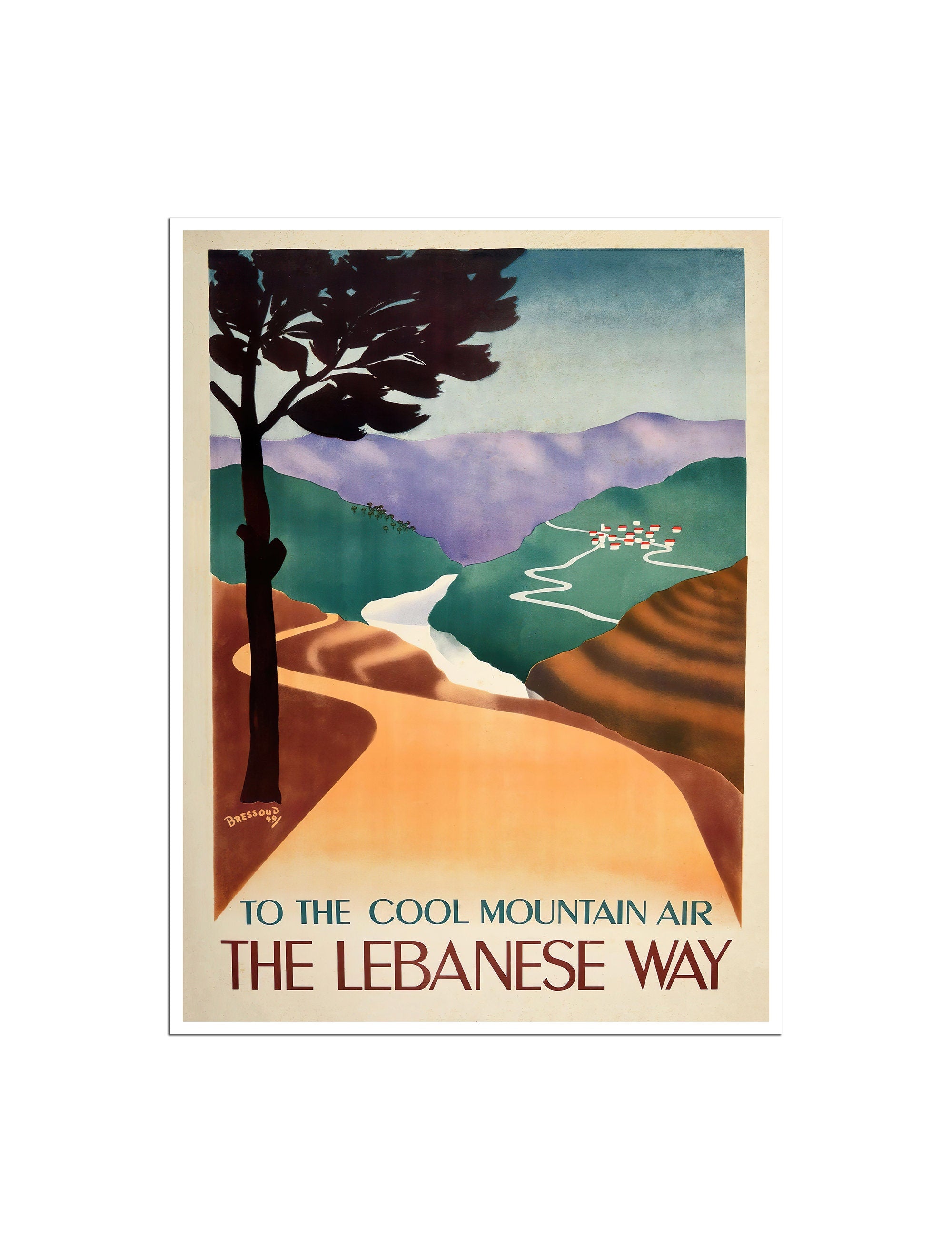 Lebanon Travel Poster Vintage Lebanese Art Heritage Print (XR4760)