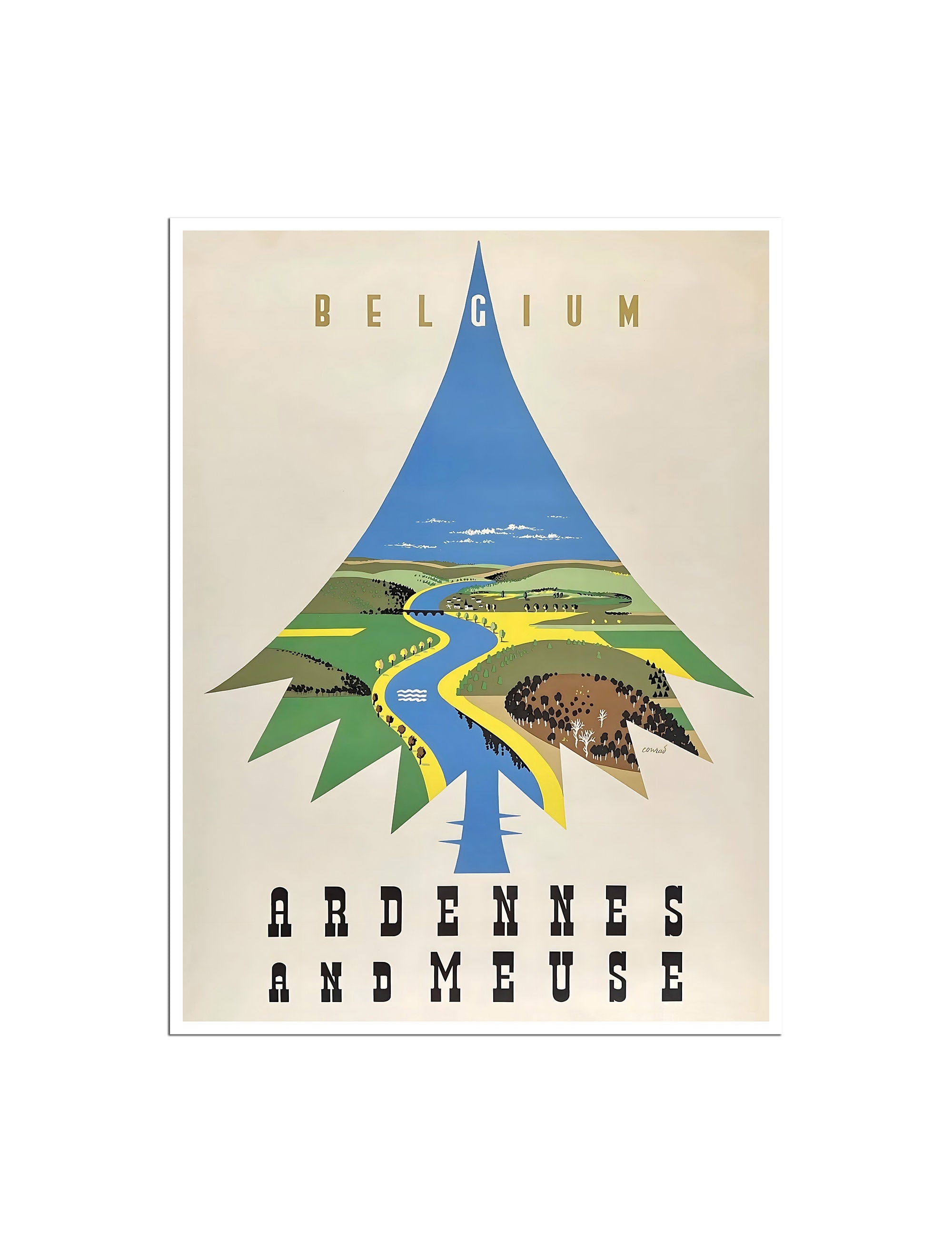 Belgium Travel Poster Outdoors Art Print Home Decor (XR4790)