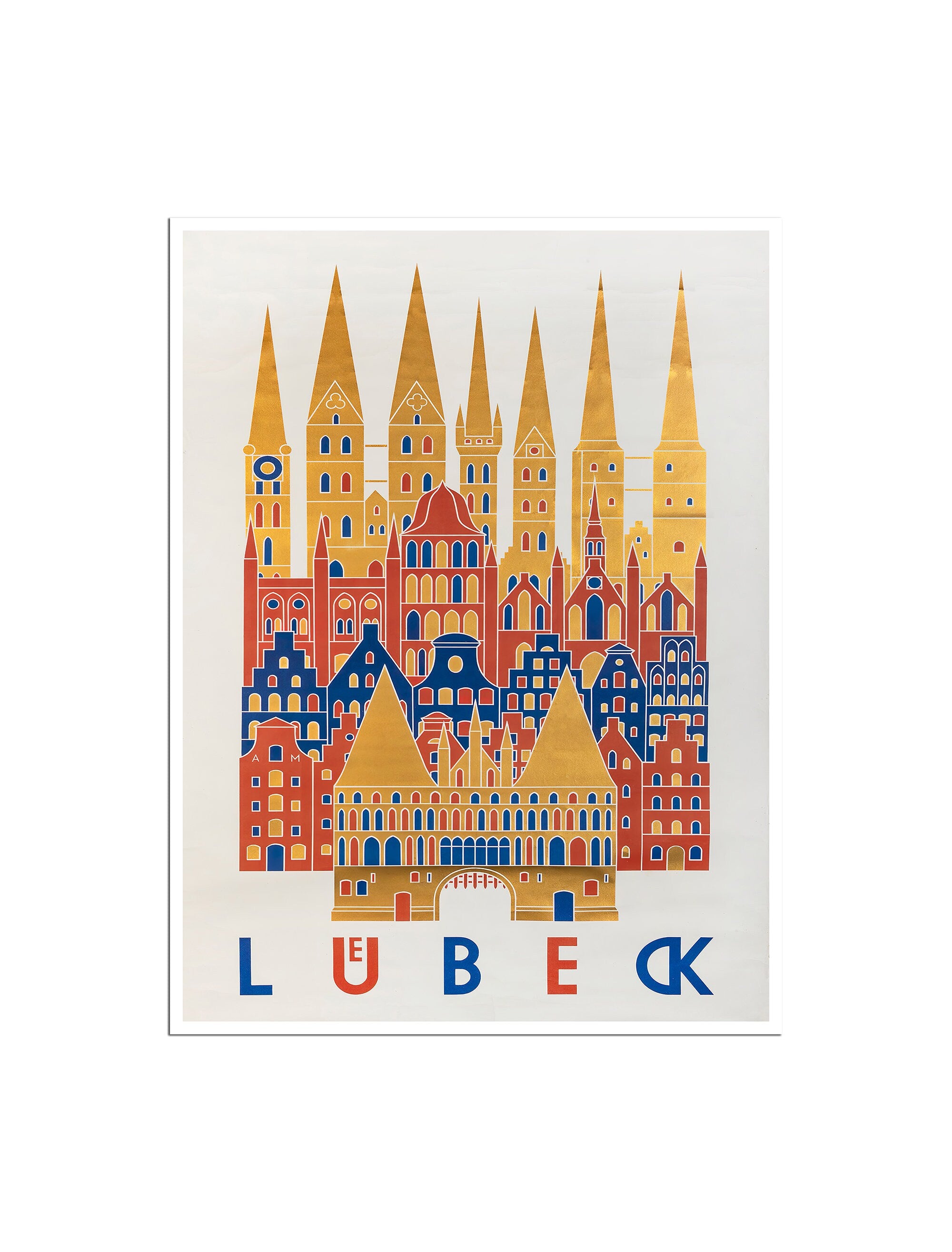 Lubeck Travel Poster Vintage Germany Art German Print (XR4157)