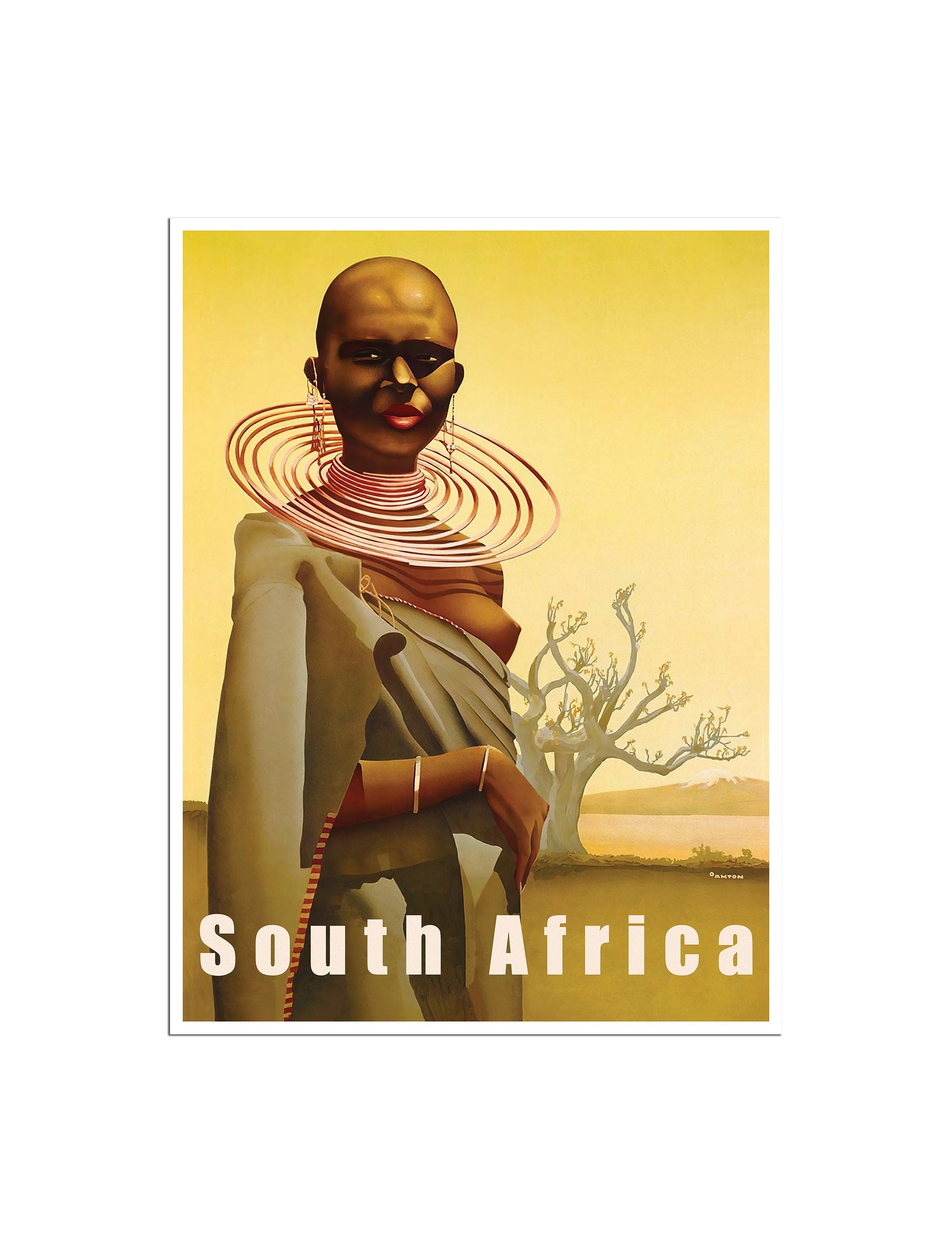 South Africa Art Print Vintage African Travel Poster (XR4814)