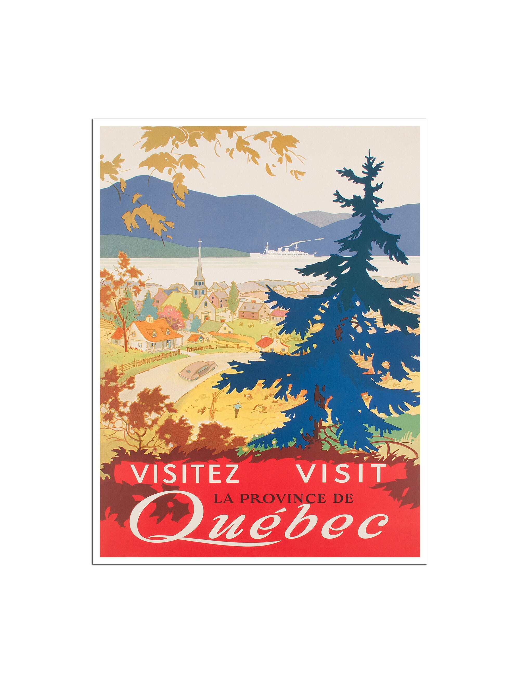 Quebec Travel Poster Vintage Canada Art Print (XR3261)