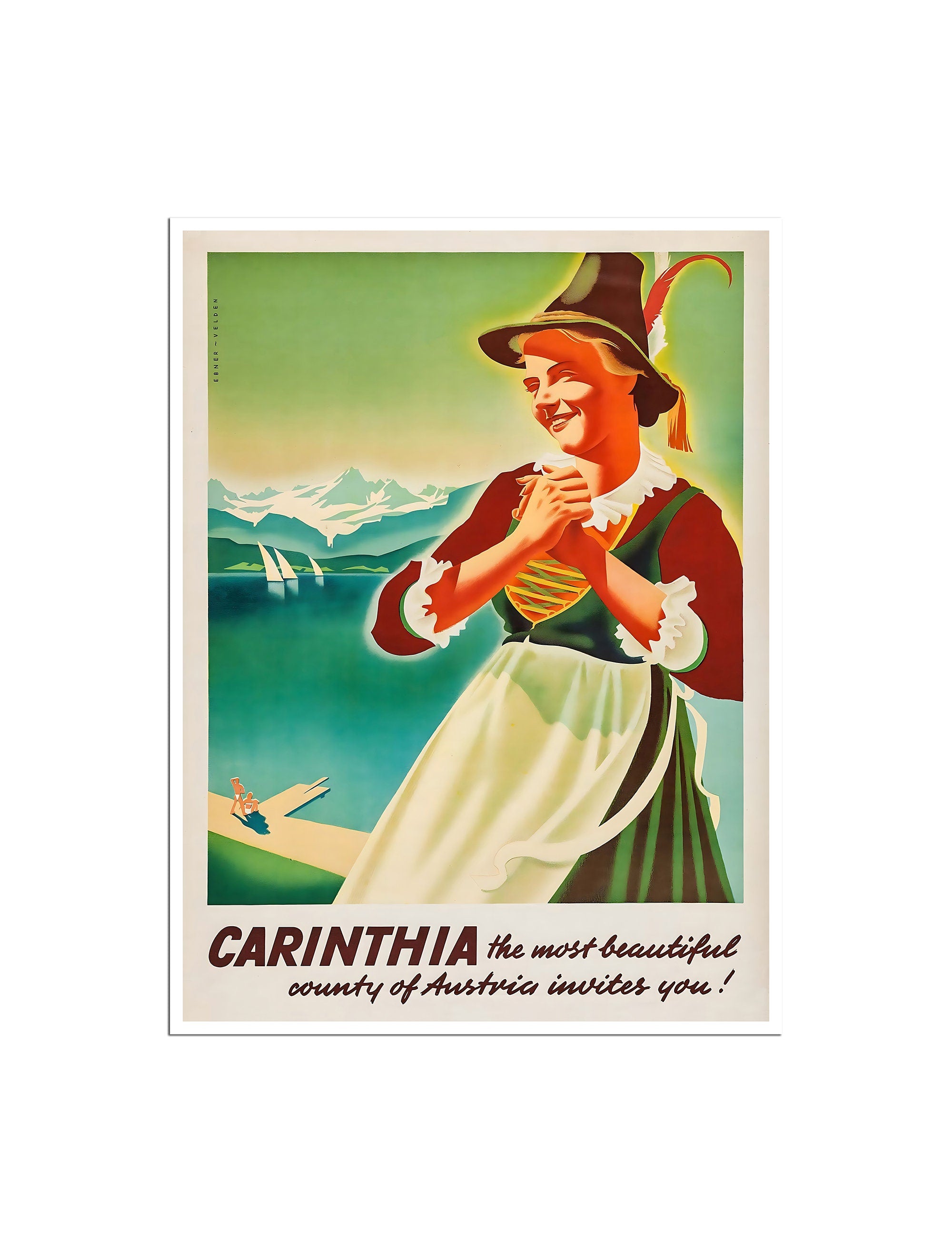 Carinthia Art Vintage Austria Travel Poster European Print (XR4834)