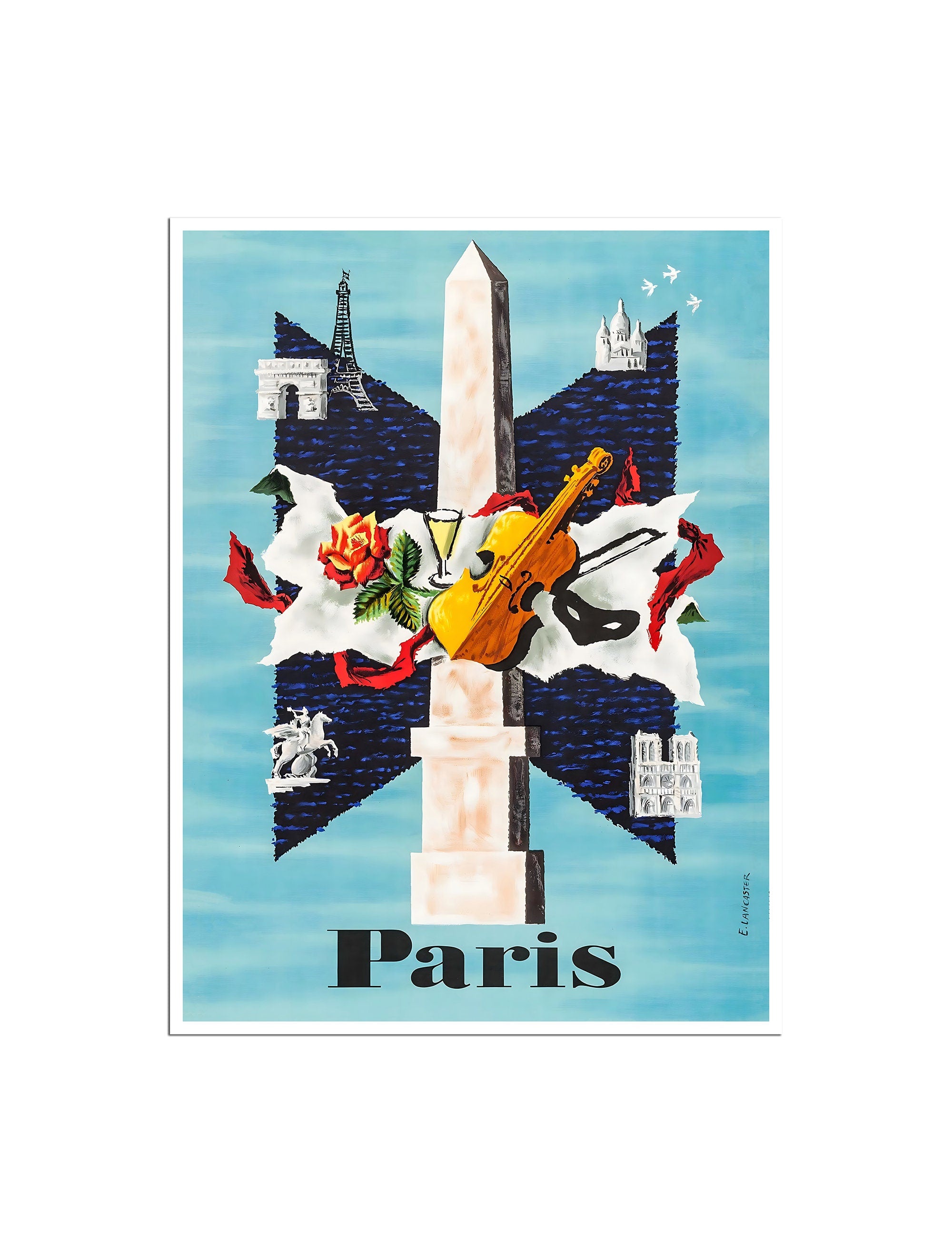 Paris Travel Poster French Print Vintage France Art (XR4833)