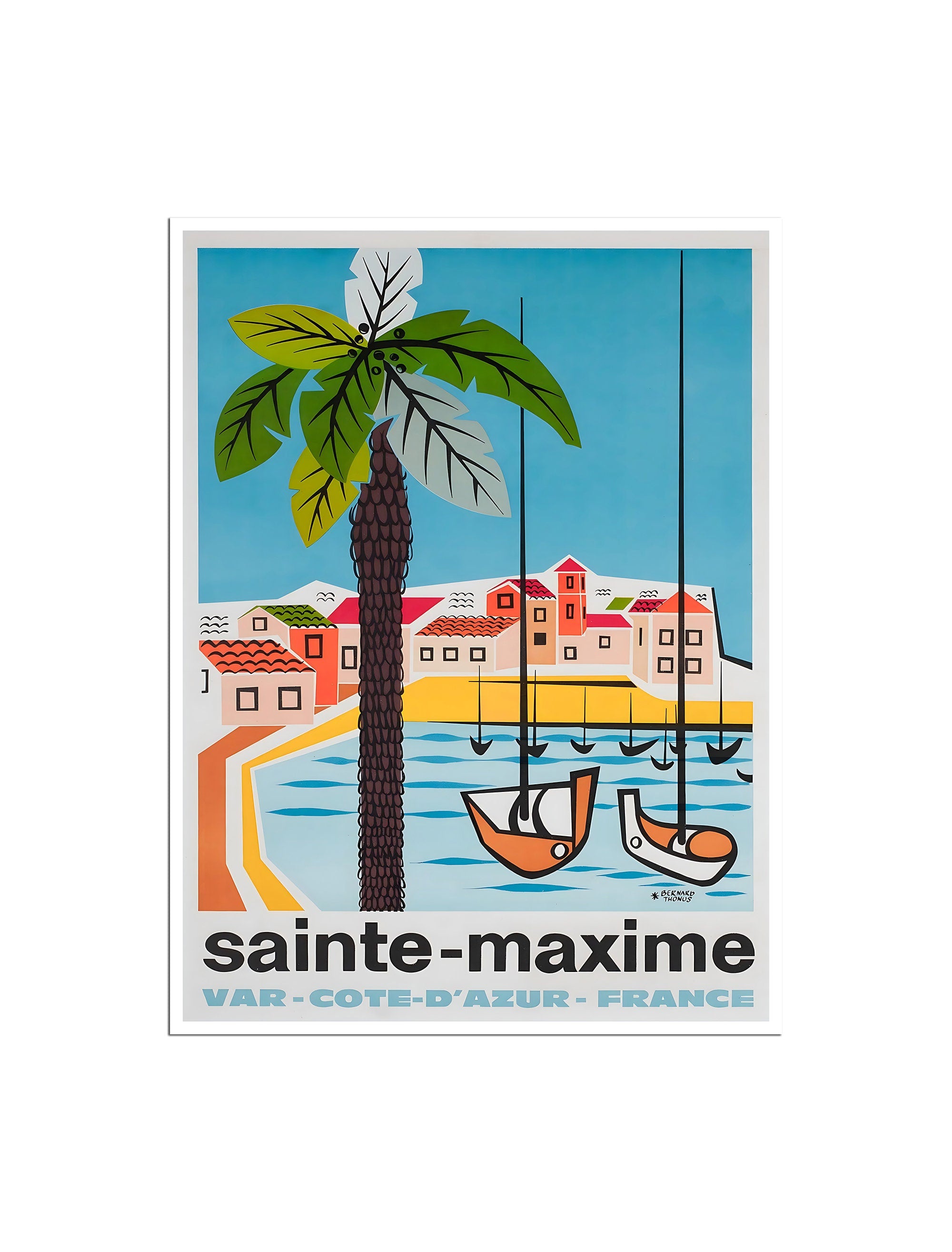 Sainte-Maxime Art France Travel Poster French Vintage Print (XR4851)