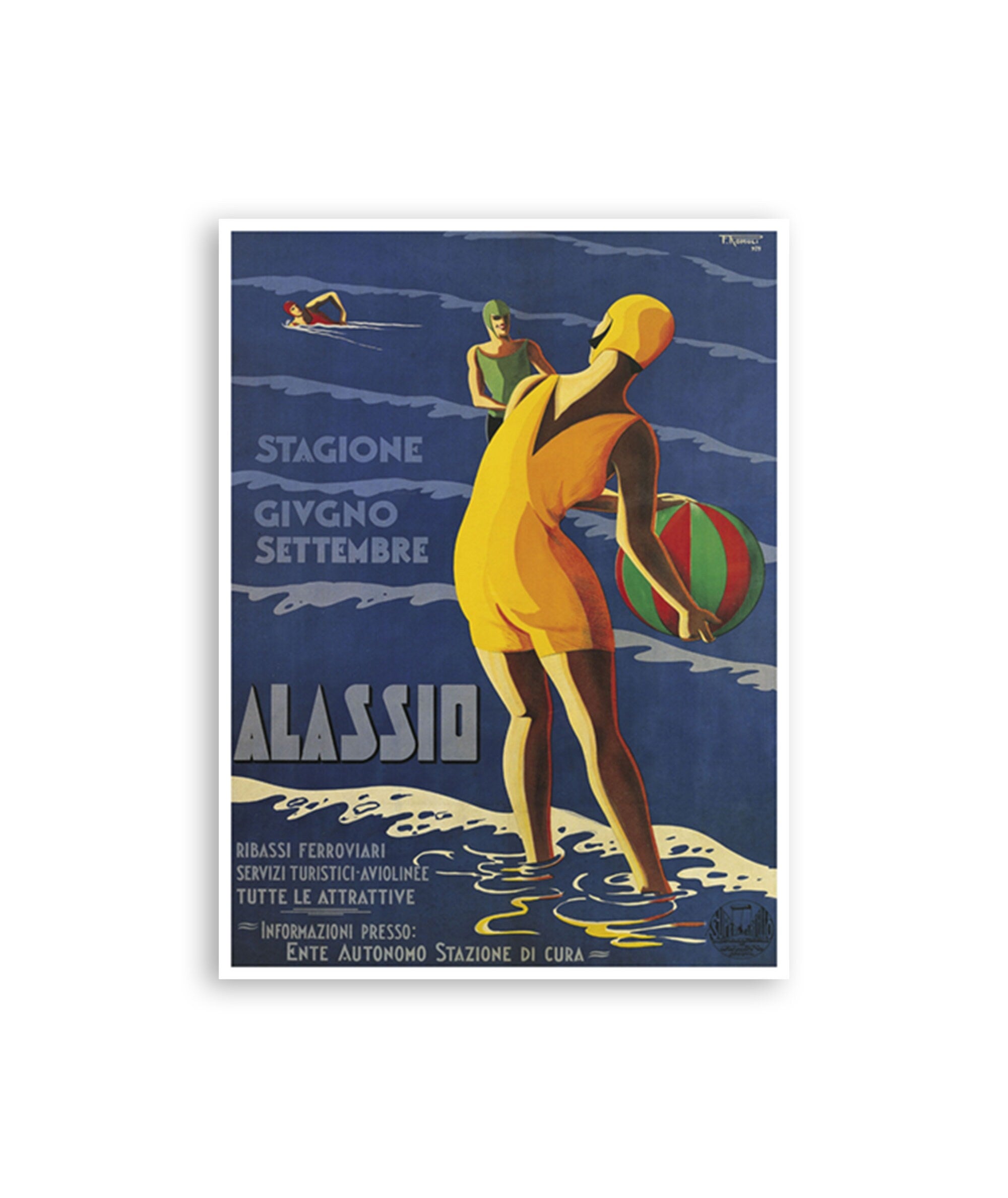 Alassio Travel Poster