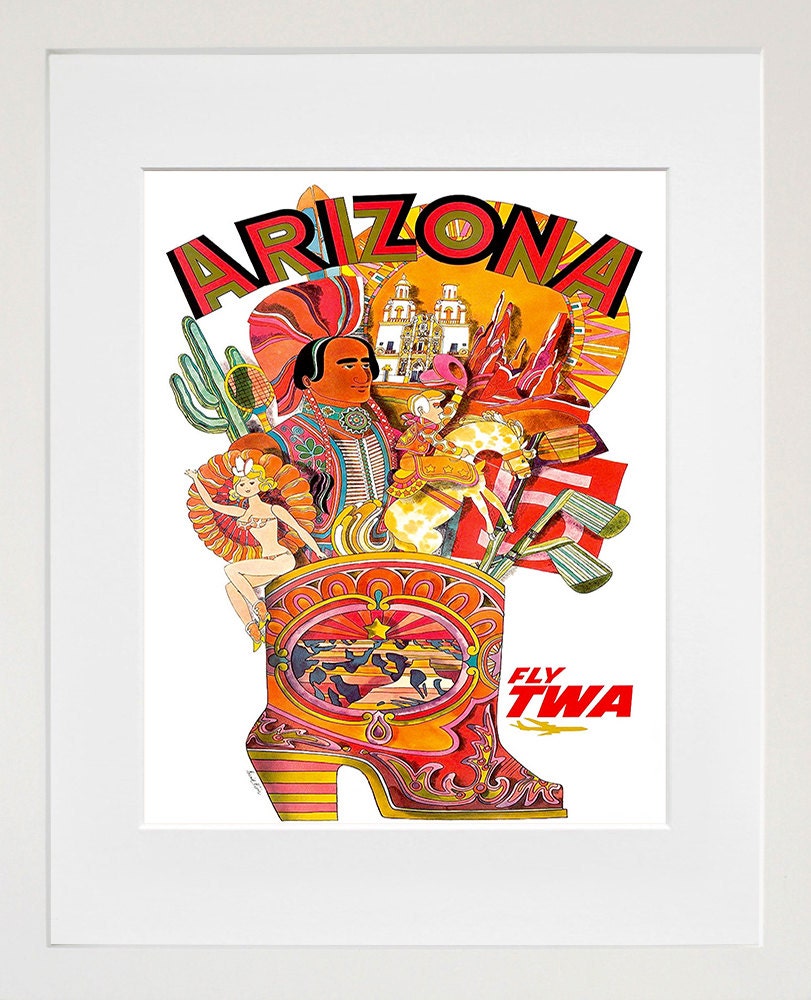 TWA Travel Poster Arizona