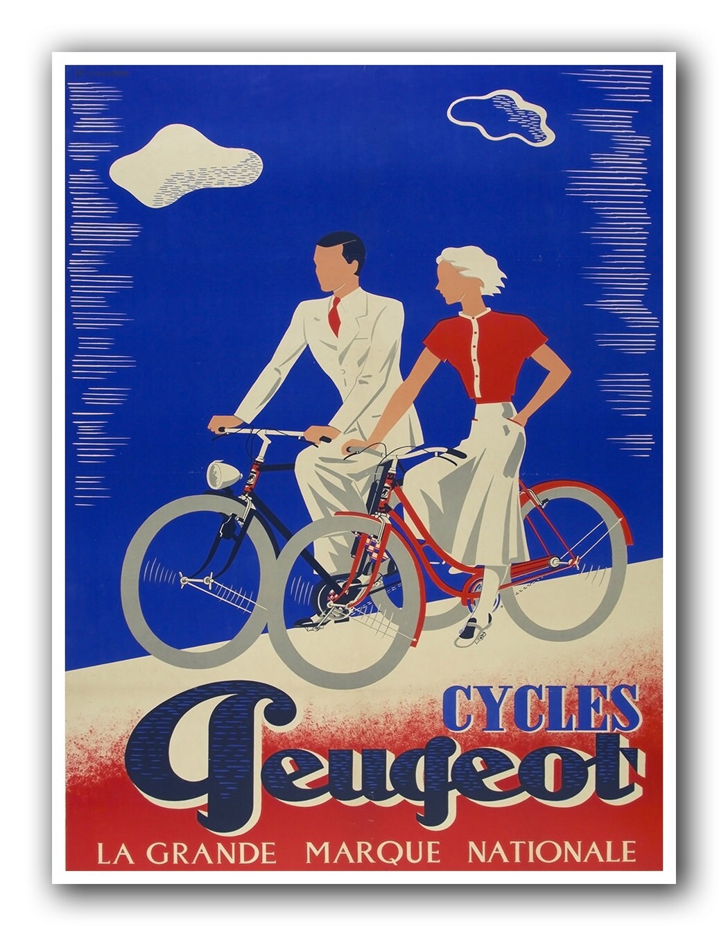 Vintage Bike Print Bicycle Art Biking Sports Poster (H378)