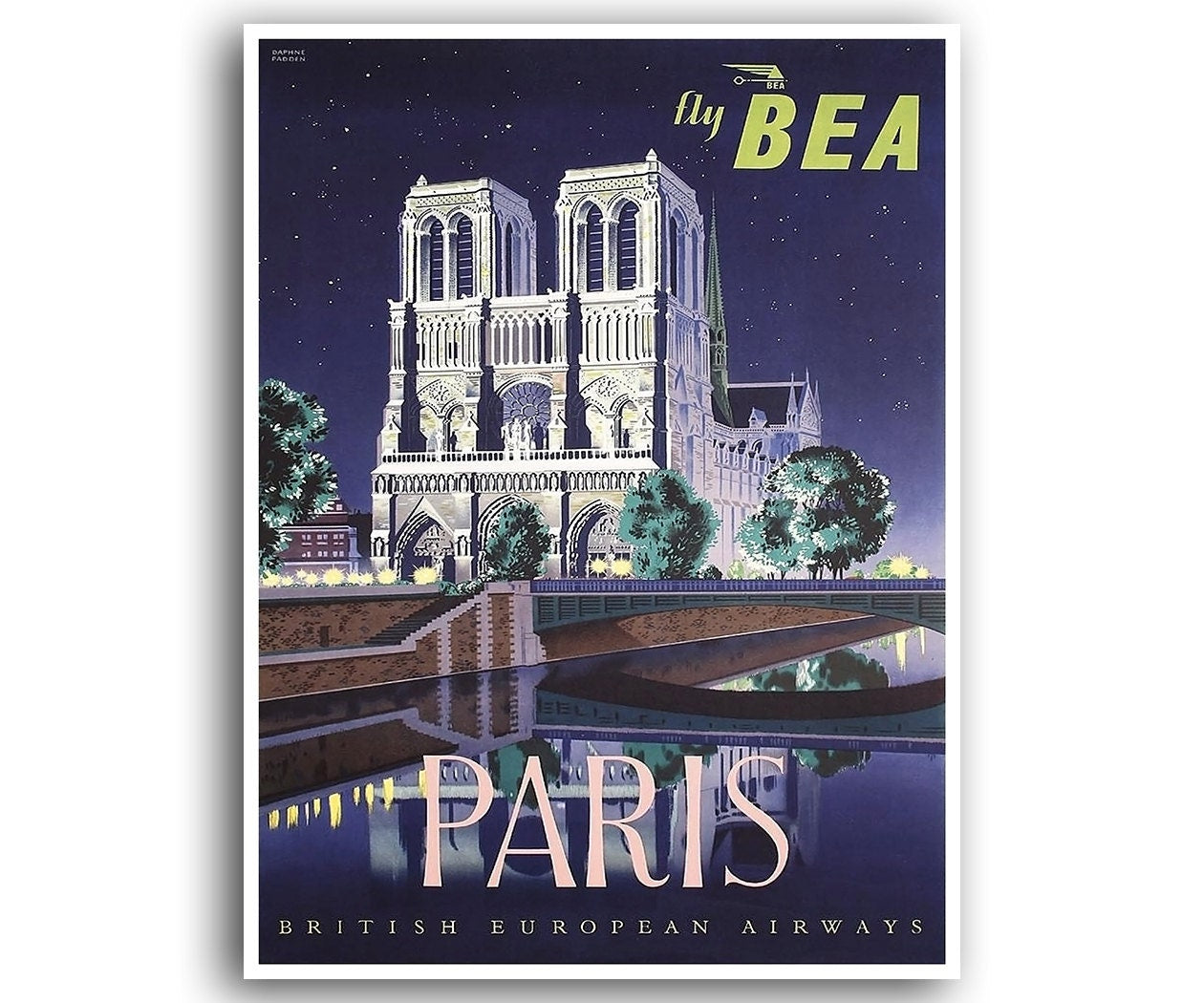 Paris Art Print French Home Decor Travel Poster (XR1007)