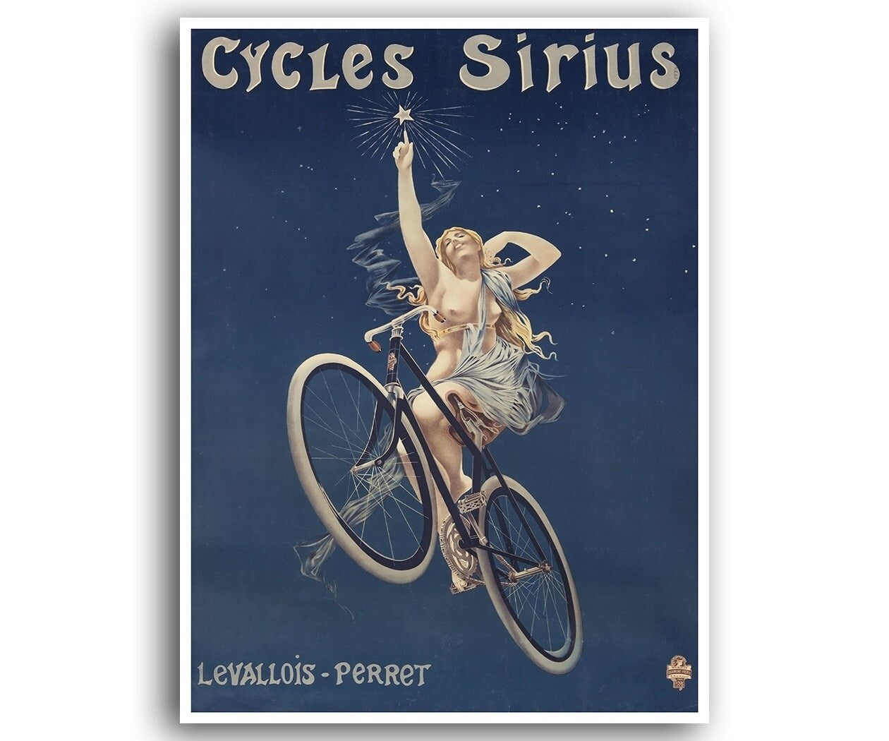 Vintage Bike Print Bicycling Art Cycling Poster (H396)