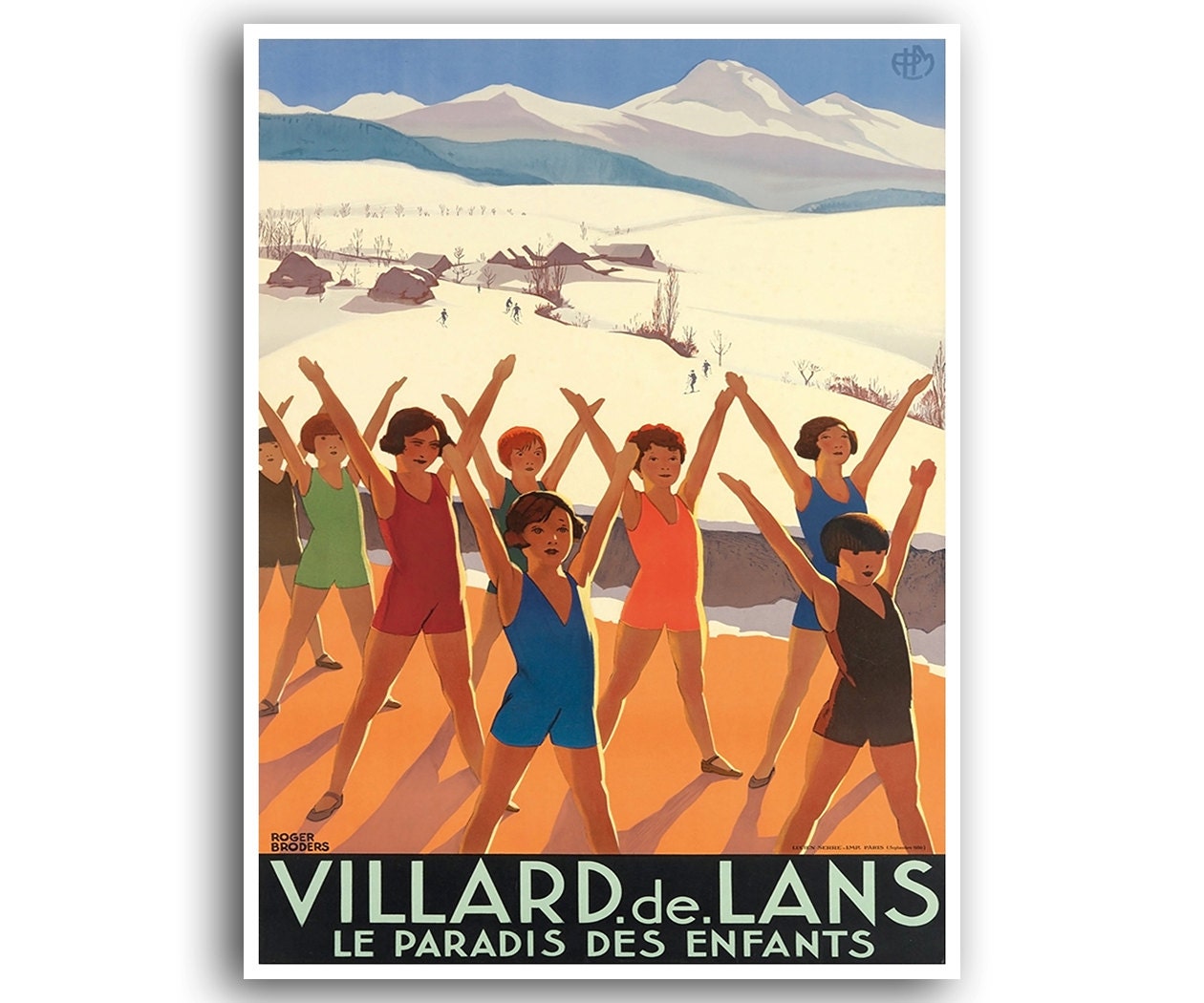 France Travel Poster Swimming Art Vintage Print (H406)