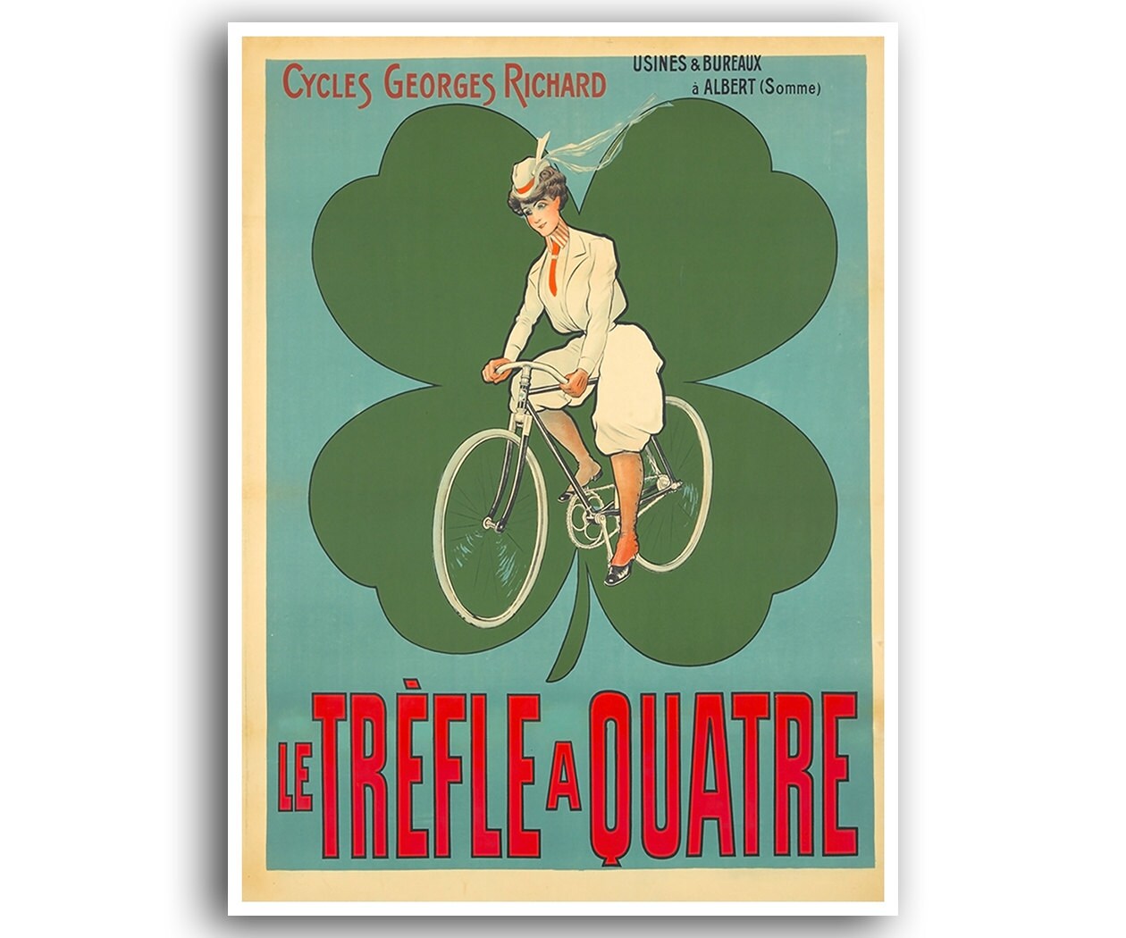 Bicycle Art Cycling Poster Bike Vintage Print (H401)