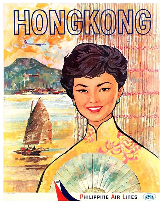 Hong Kong Gift Travel Poster Chinese Art Print Home Decor (XR1450)