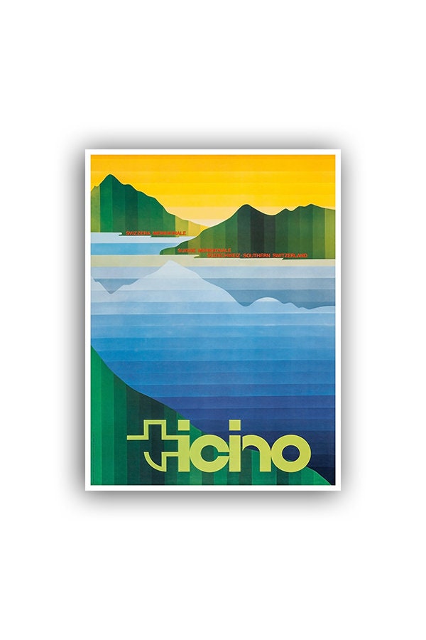 Switzerland Travel Art Print Canton Ticino Vintage Home Decor Poster (XR1377)