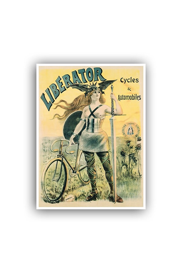 Vintage Bike Print Bicycling Art Retro Cycling Poster (H440)